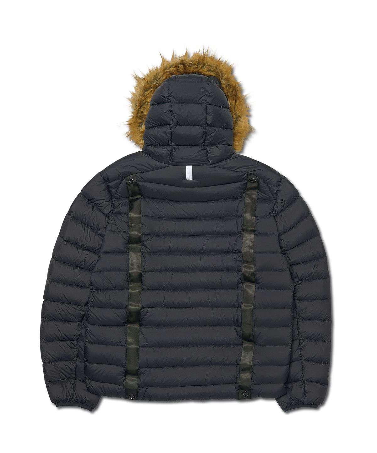 노매뉴얼(NOMANUAL) FUR HOODED LIGHT DUCK DOWN - BLACK