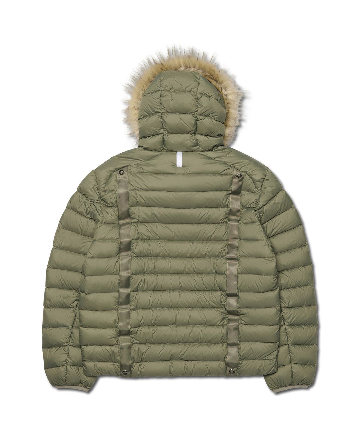 노매뉴얼(NOMANUAL) FUR HOODED LIGHT DUCK DOWN - KHAKI GRAY
