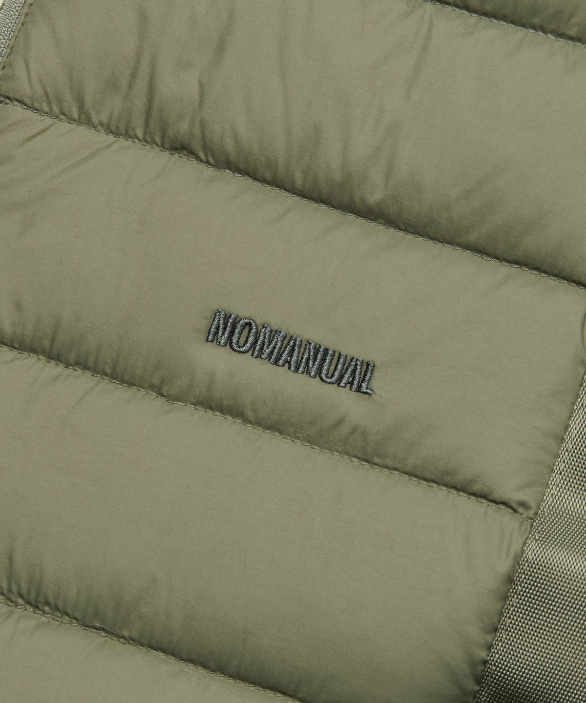 노매뉴얼(NOMANUAL) FUR HOODED LIGHT DUCK DOWN - KHAKI GRAY