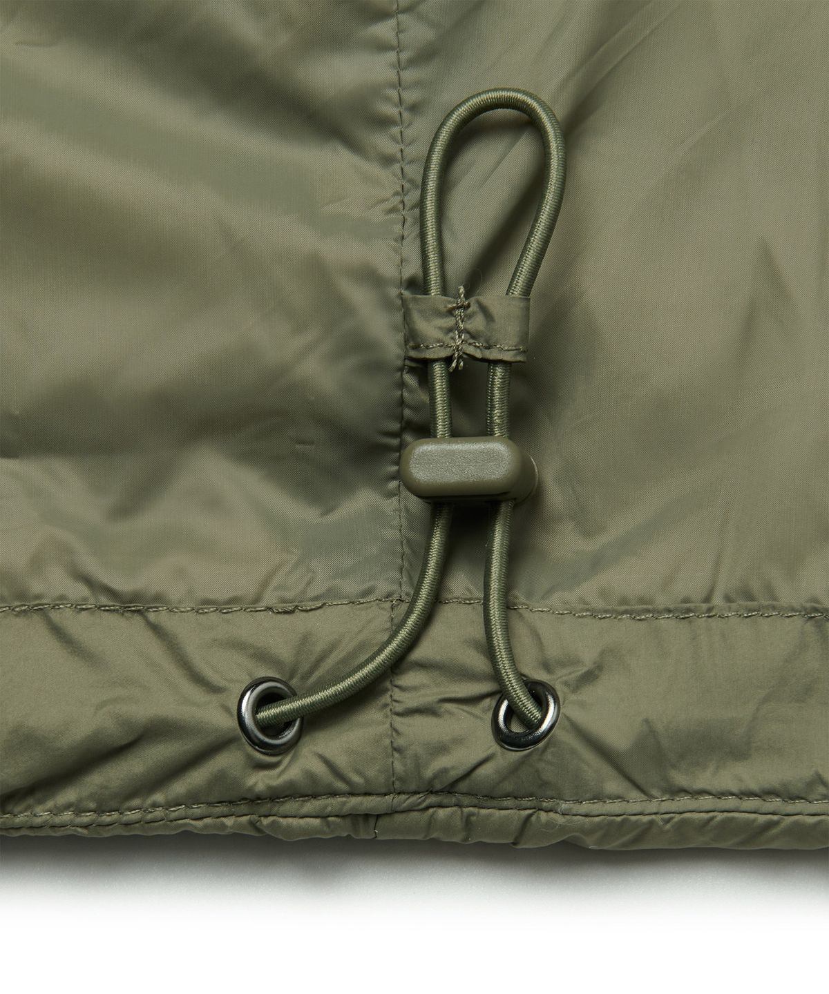노매뉴얼(NOMANUAL) FUR HOODED LIGHT DUCK DOWN - KHAKI GRAY