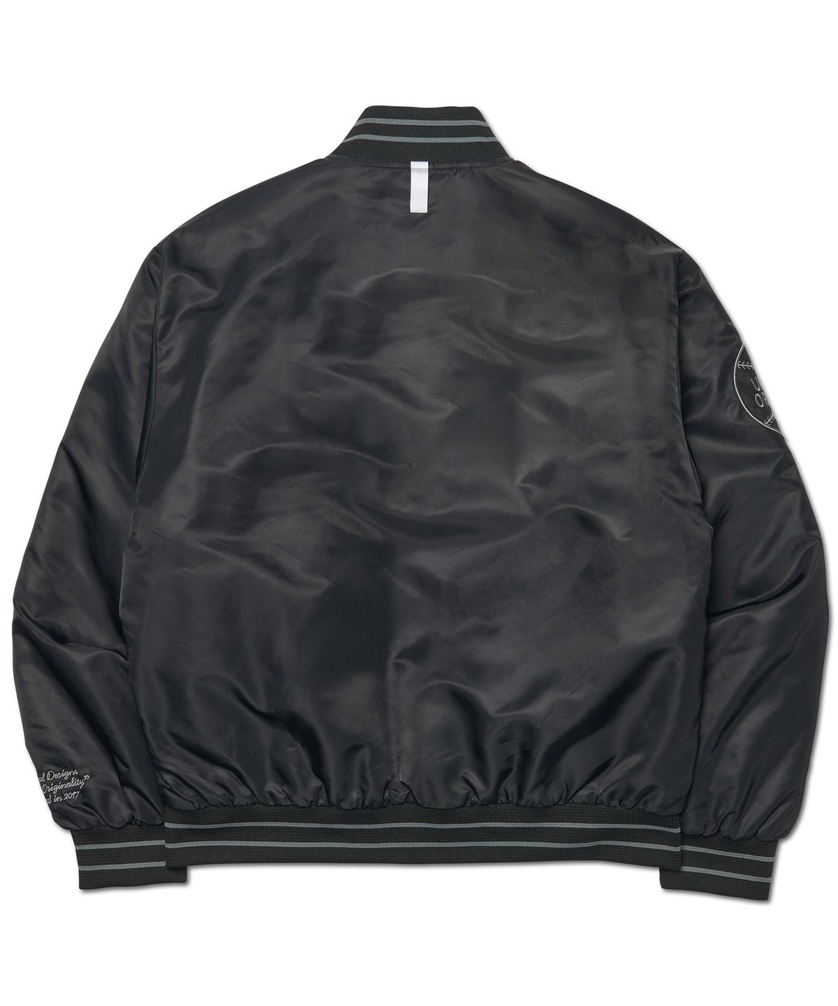 노매뉴얼(NOMANUAL) R.V STADIUM JACKET - BLACK