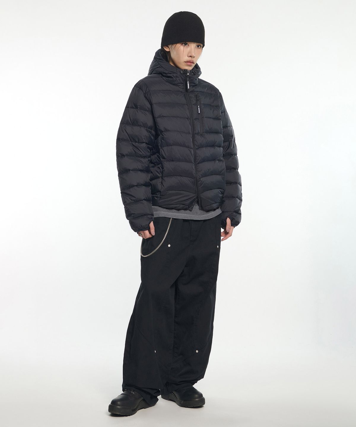 노매뉴얼(NOMANUAL) CREST LIGHT DUCK DOWN 261 - BLACK
