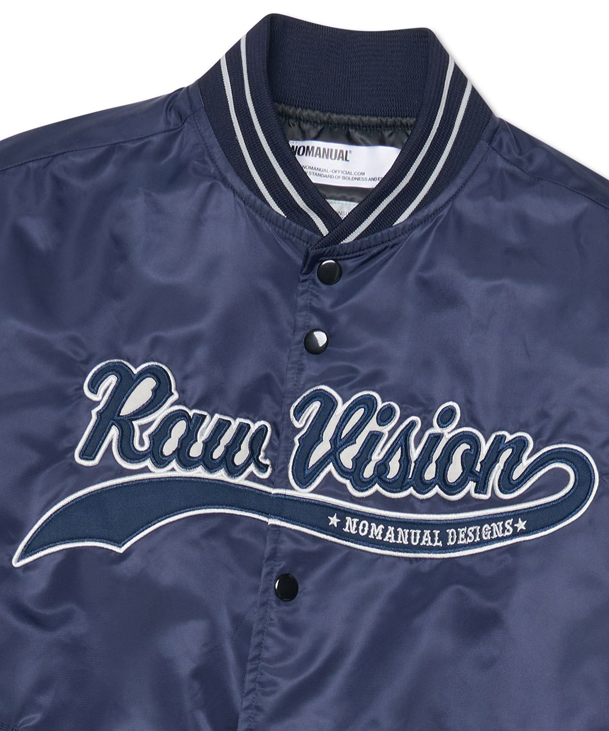 노매뉴얼(NOMANUAL) R.V STADIUM JACKET - NAVY