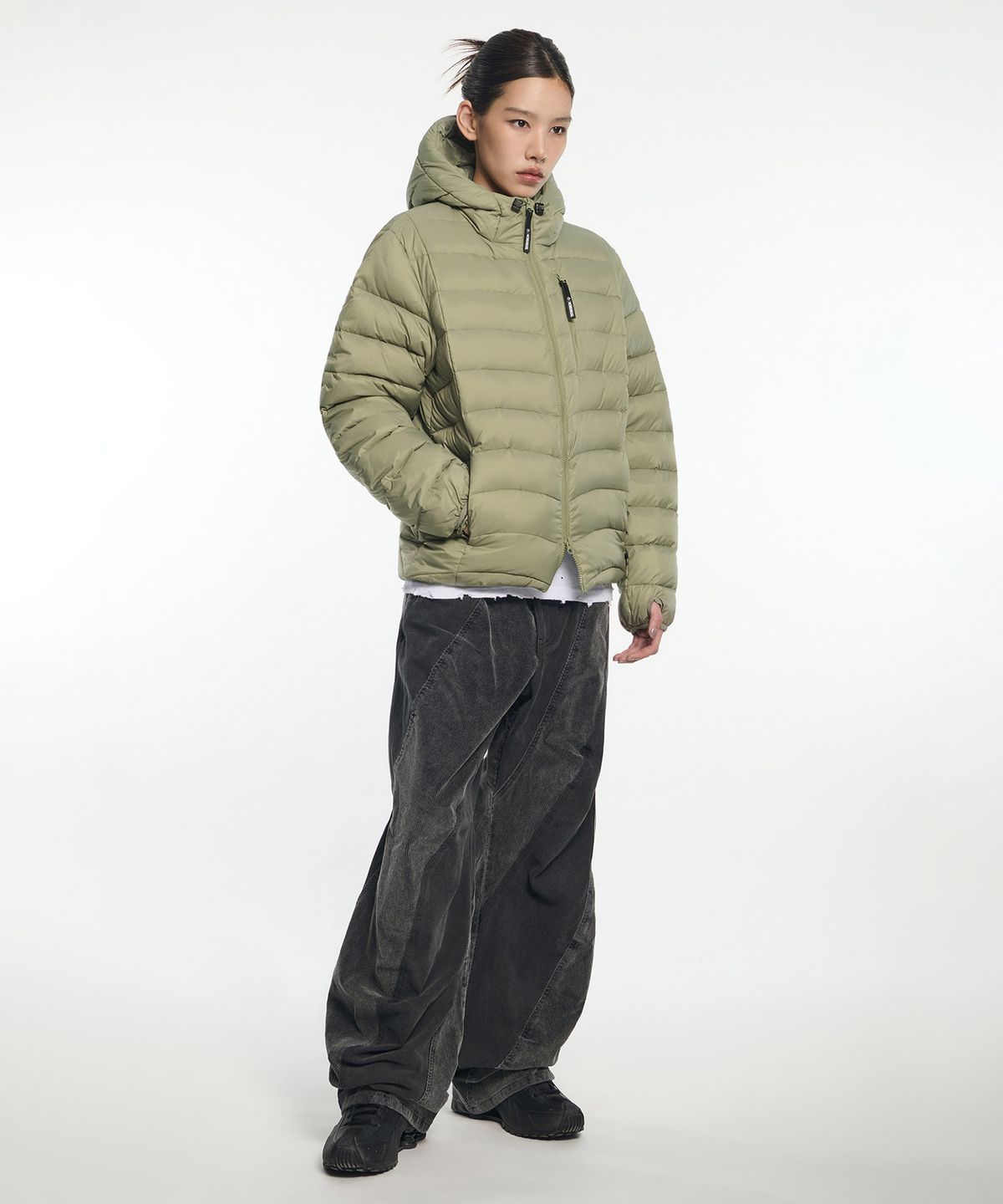 노매뉴얼(NOMANUAL) CREST LIGHT DUCK DOWN 261 - OLIVE