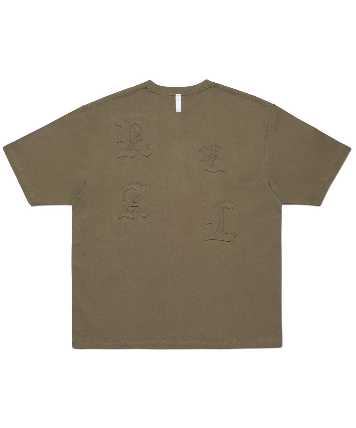 노매뉴얼(NOMANUAL) NM EMBOSSED T-SHIRT - BROWN