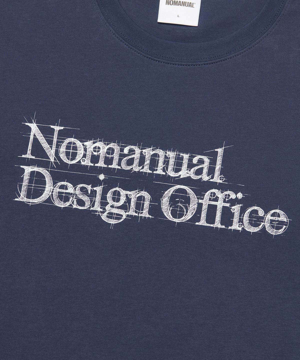 노매뉴얼(NOMANUAL) NM DESIGN OFFICE T-SHIRT - NAVY