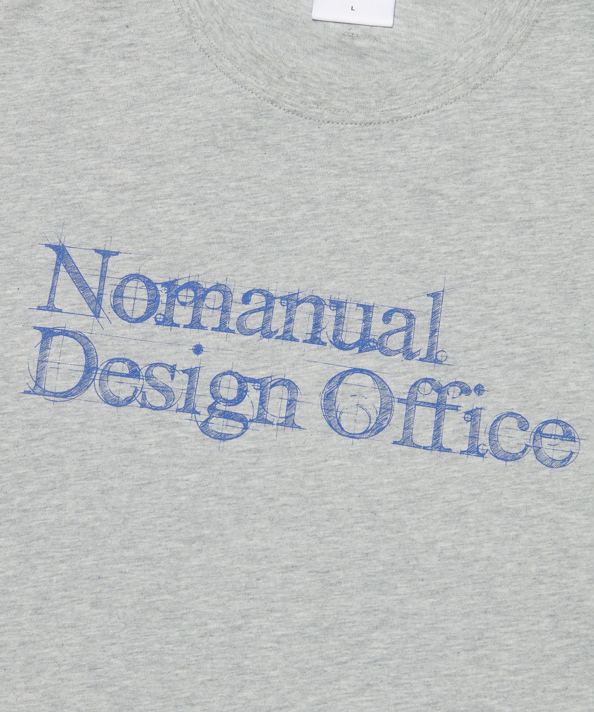 노매뉴얼(NOMANUAL) NM DESIGN OFFICE T-SHIRT - MELANGE