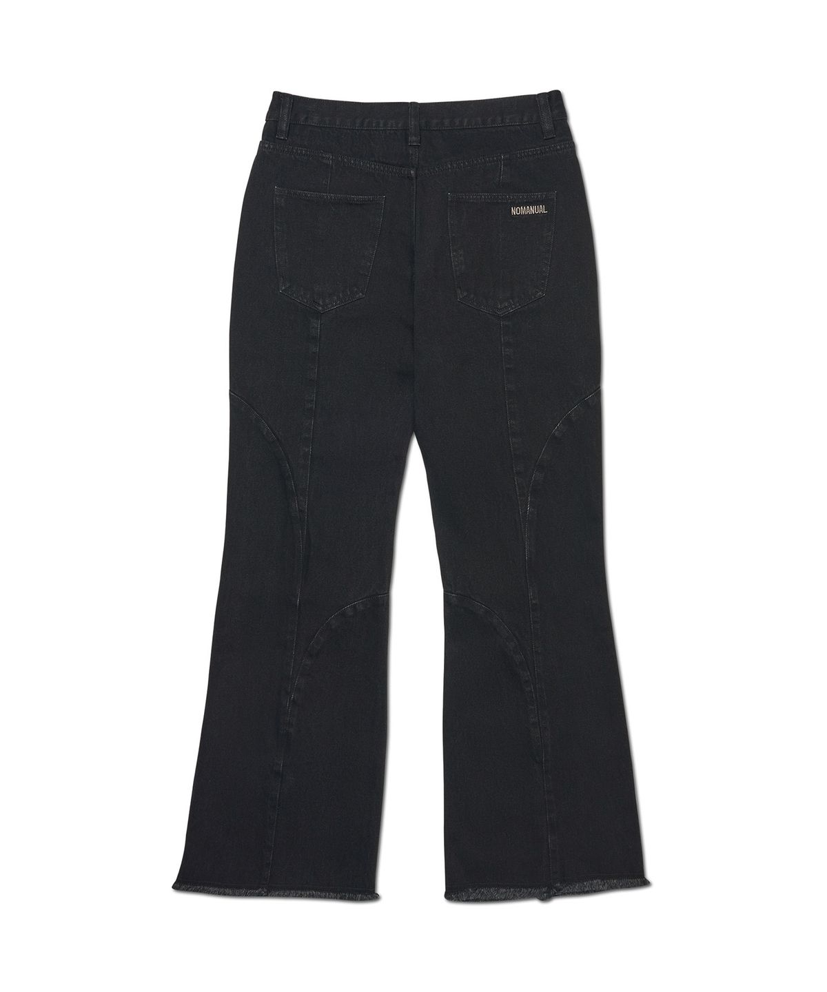 노매뉴얼(NOMANUAL) C.L FLARE DENIM PANTS - BLACK