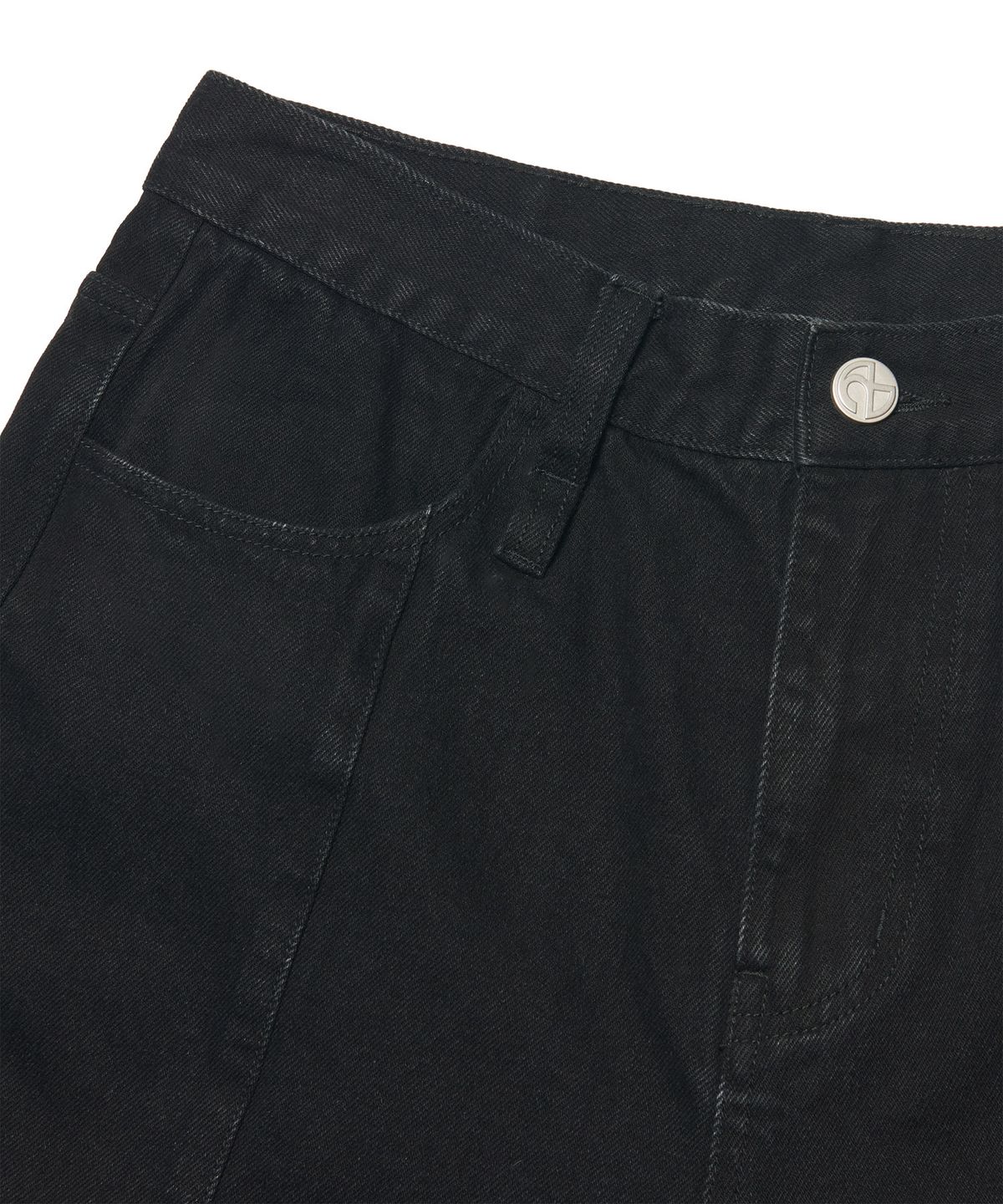 노매뉴얼(NOMANUAL) C.L FLARE DENIM PANTS - BLACK