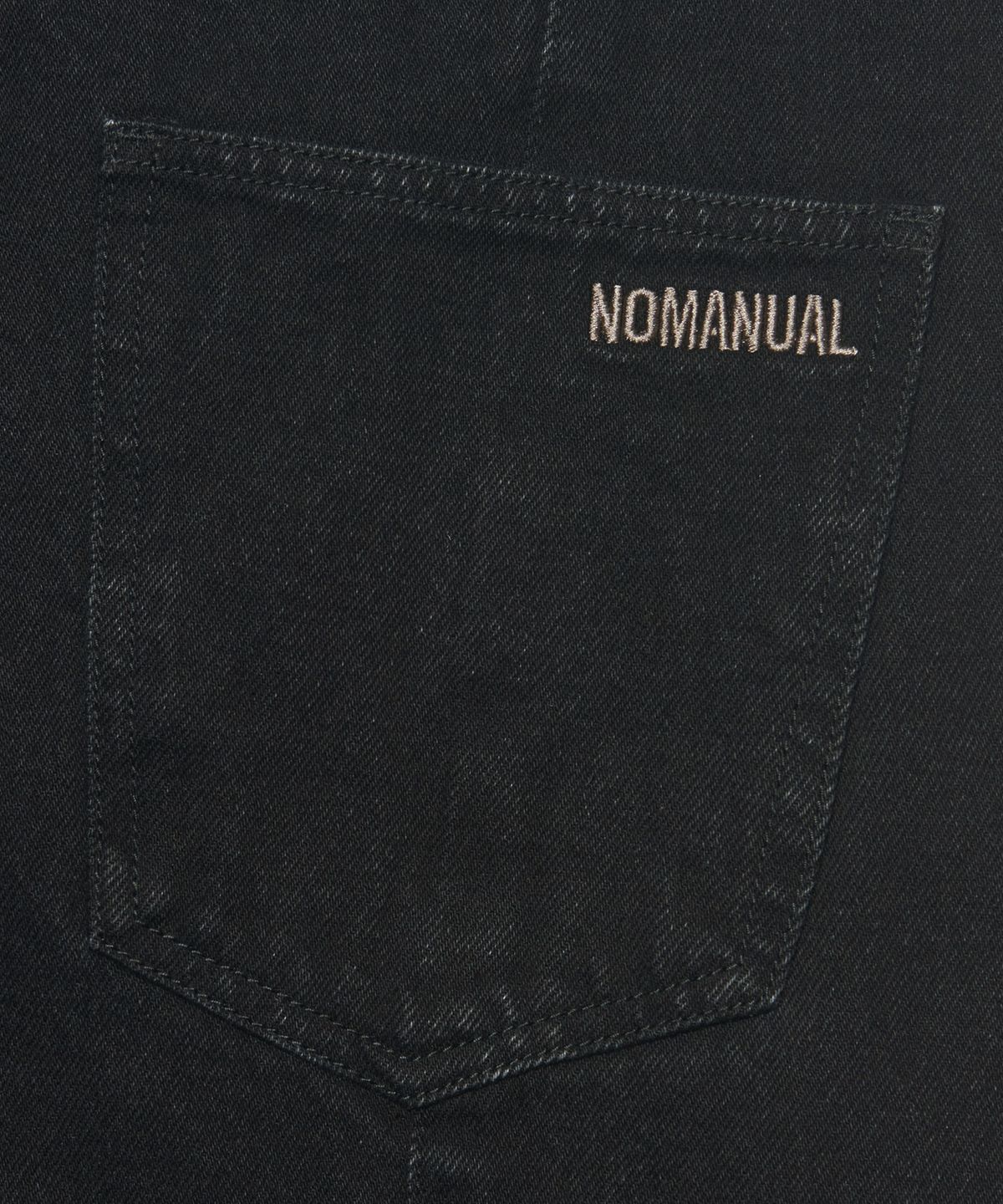 노매뉴얼(NOMANUAL) C.L FLARE DENIM PANTS - BLACK