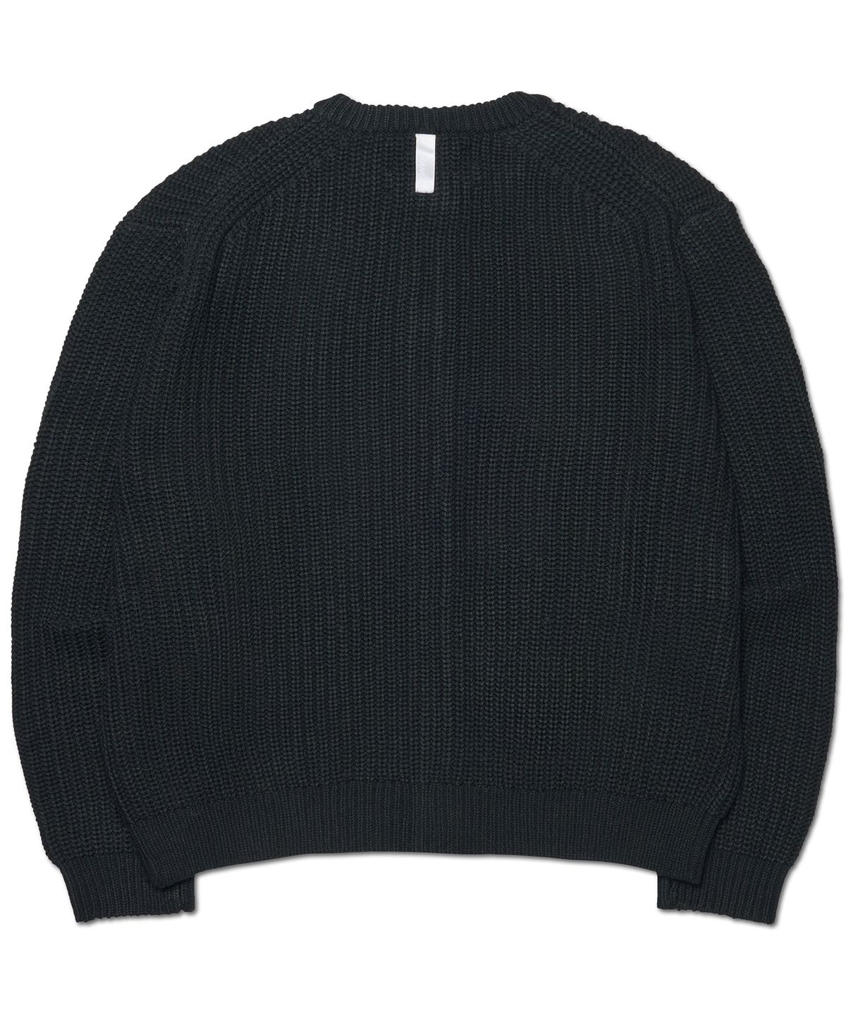 노매뉴얼(NOMANUAL) EASE ROUND NECK CARDIGAN - BLACK