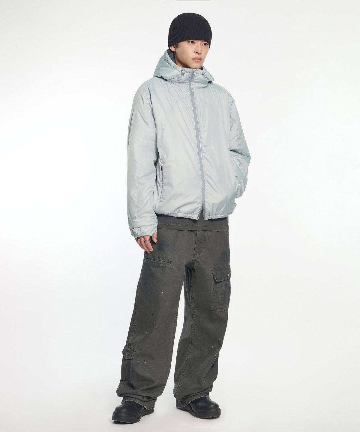 노매뉴얼(NOMANUAL) LIGHT THERMAL JACKET - LIGHT GRAY