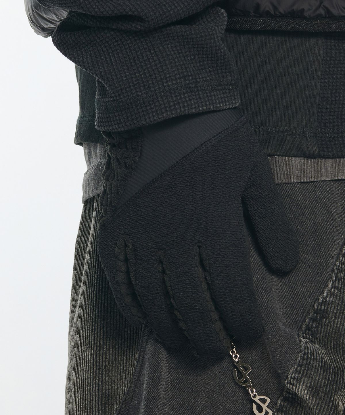 노매뉴얼(NOMANUAL) NM HEAVY WAFFLE GLOVES - BLACK