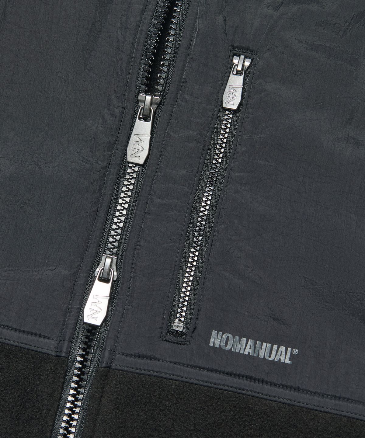 노매뉴얼(NOMANUAL) C.B FLEECE JACKET - BLACK