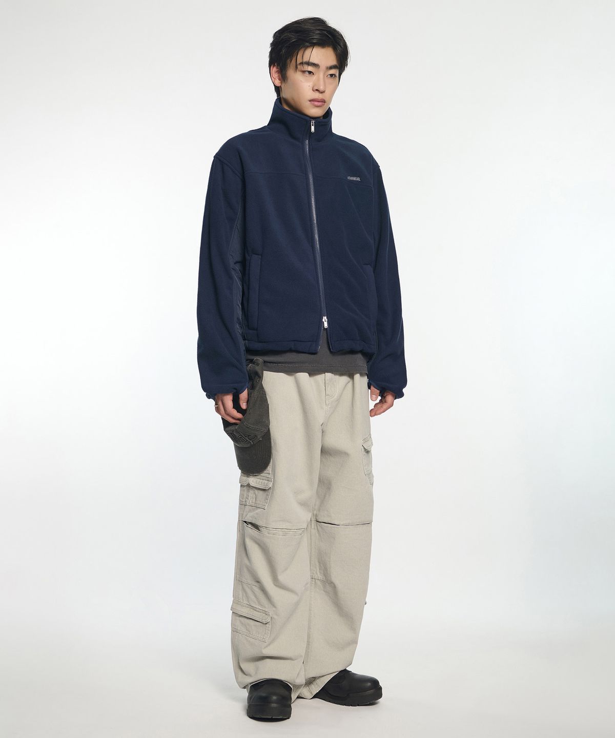 노매뉴얼(NOMANUAL) N.B FLEECE JACKET - NAVY