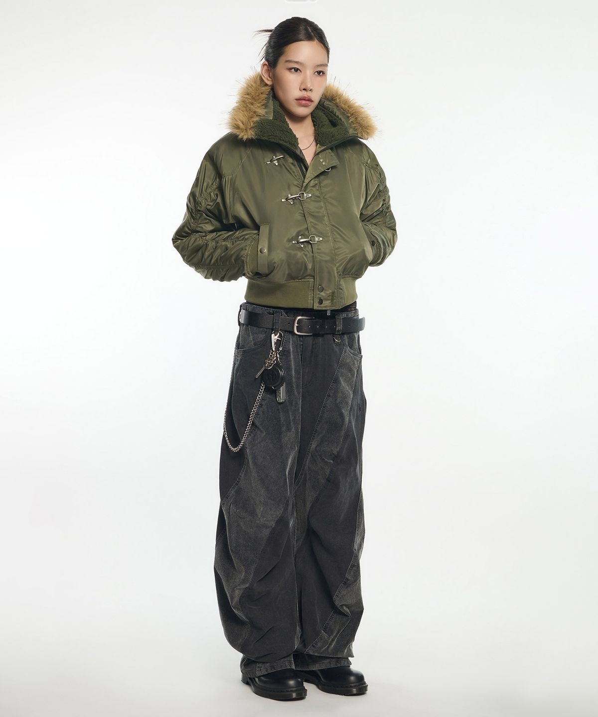 노매뉴얼(NOMANUAL) D.K N2B BOMBER JACKET - KHAKI