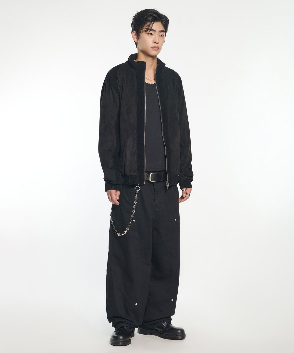 노매뉴얼(NOMANUAL) C.D BLENDED JACKET - BLACK