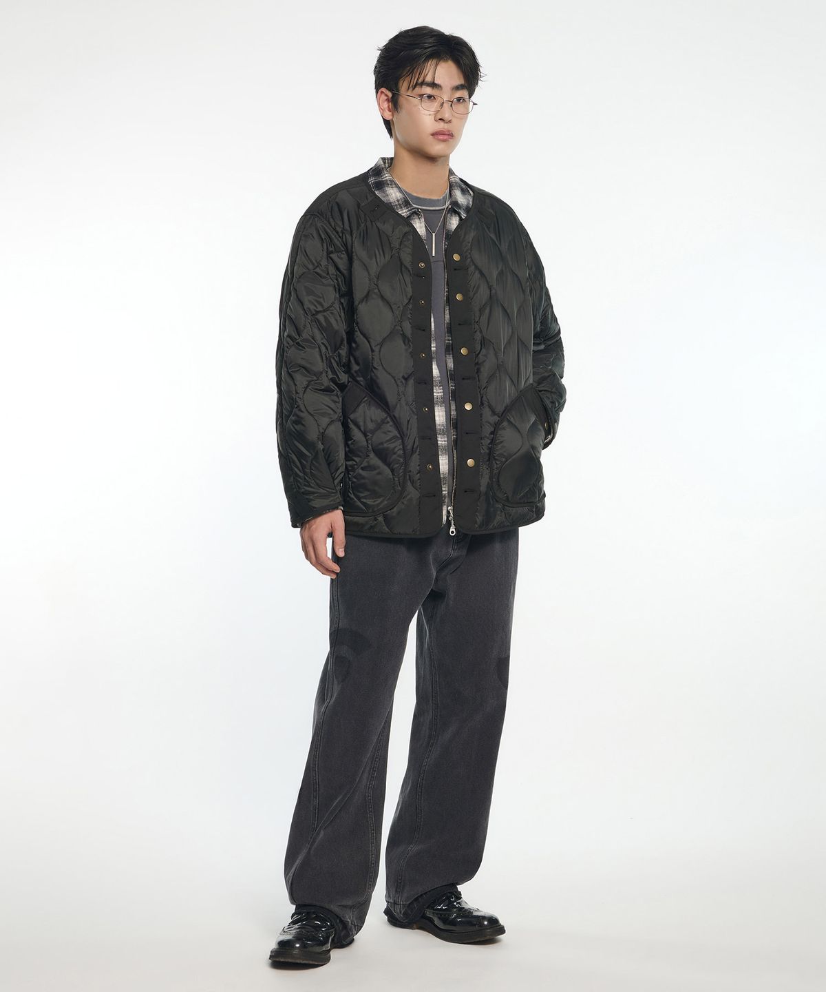 노매뉴얼(NOMANUAL) M-65 ARCTIC PARKA JACKET - WASHED BLACK