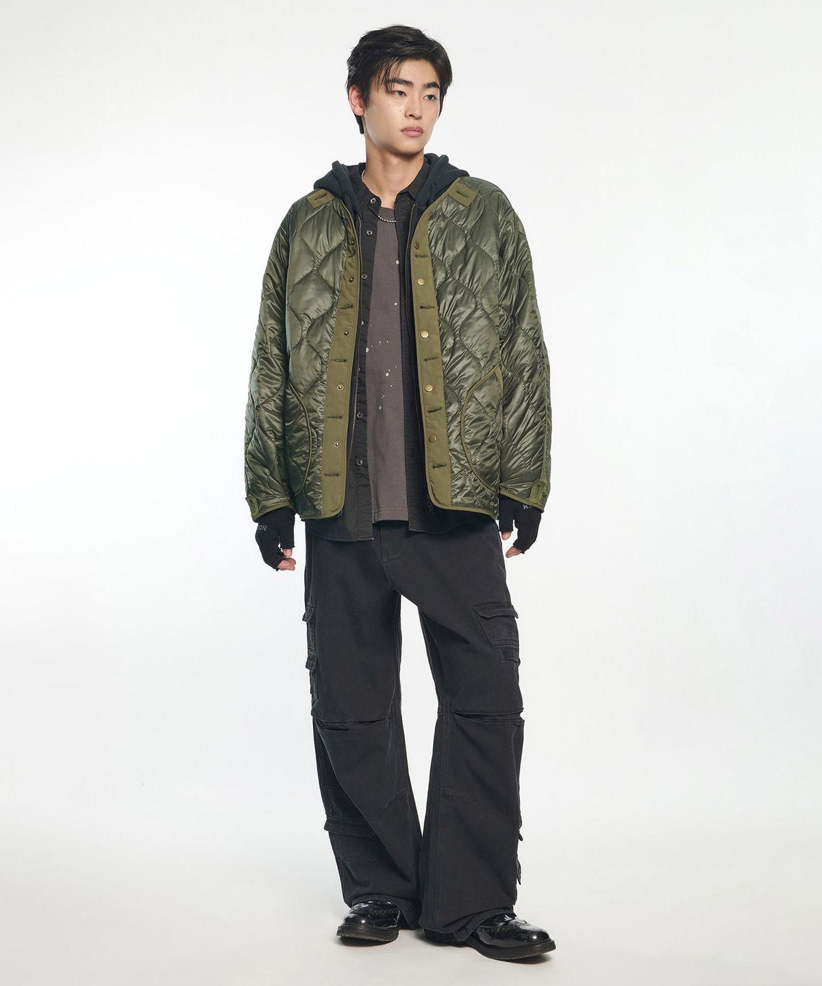 노매뉴얼(NOMANUAL) M-65 ARCTIC PARKA JACKET - WASHED KHAKI