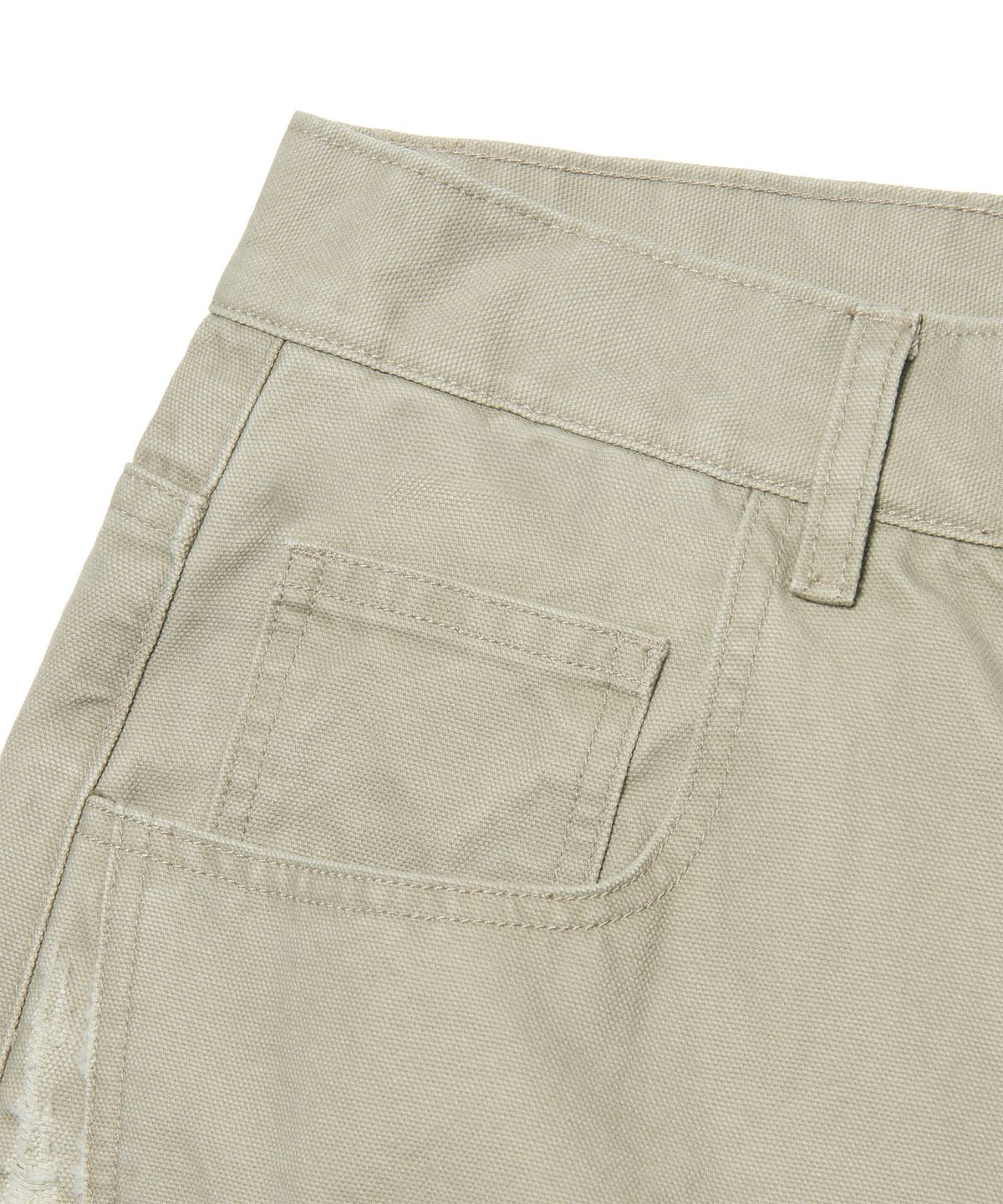 노매뉴얼(NOMANUAL) PANEL DESTROYED PANTS - BEIGE