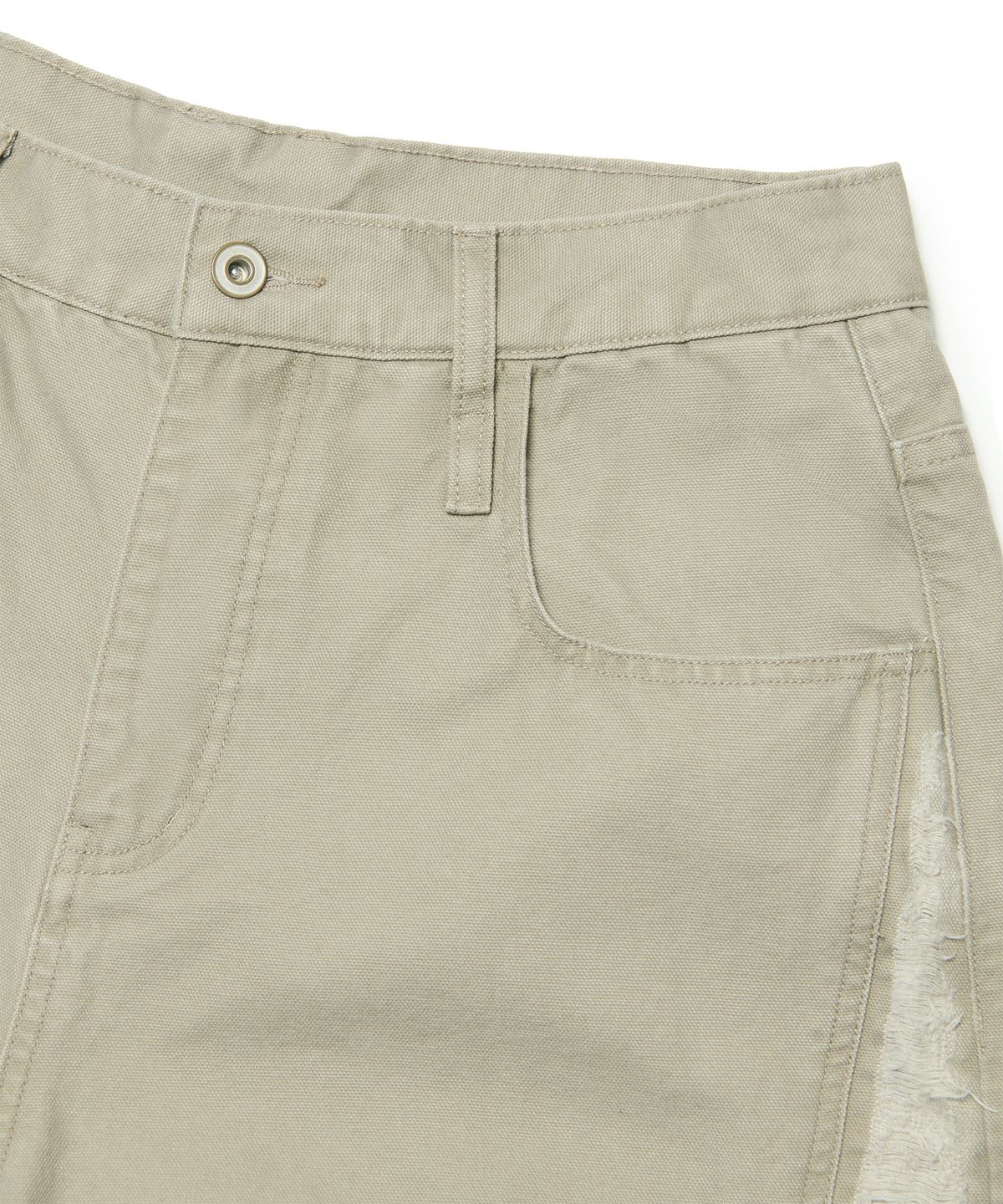 노매뉴얼(NOMANUAL) PANEL DESTROYED PANTS - BEIGE