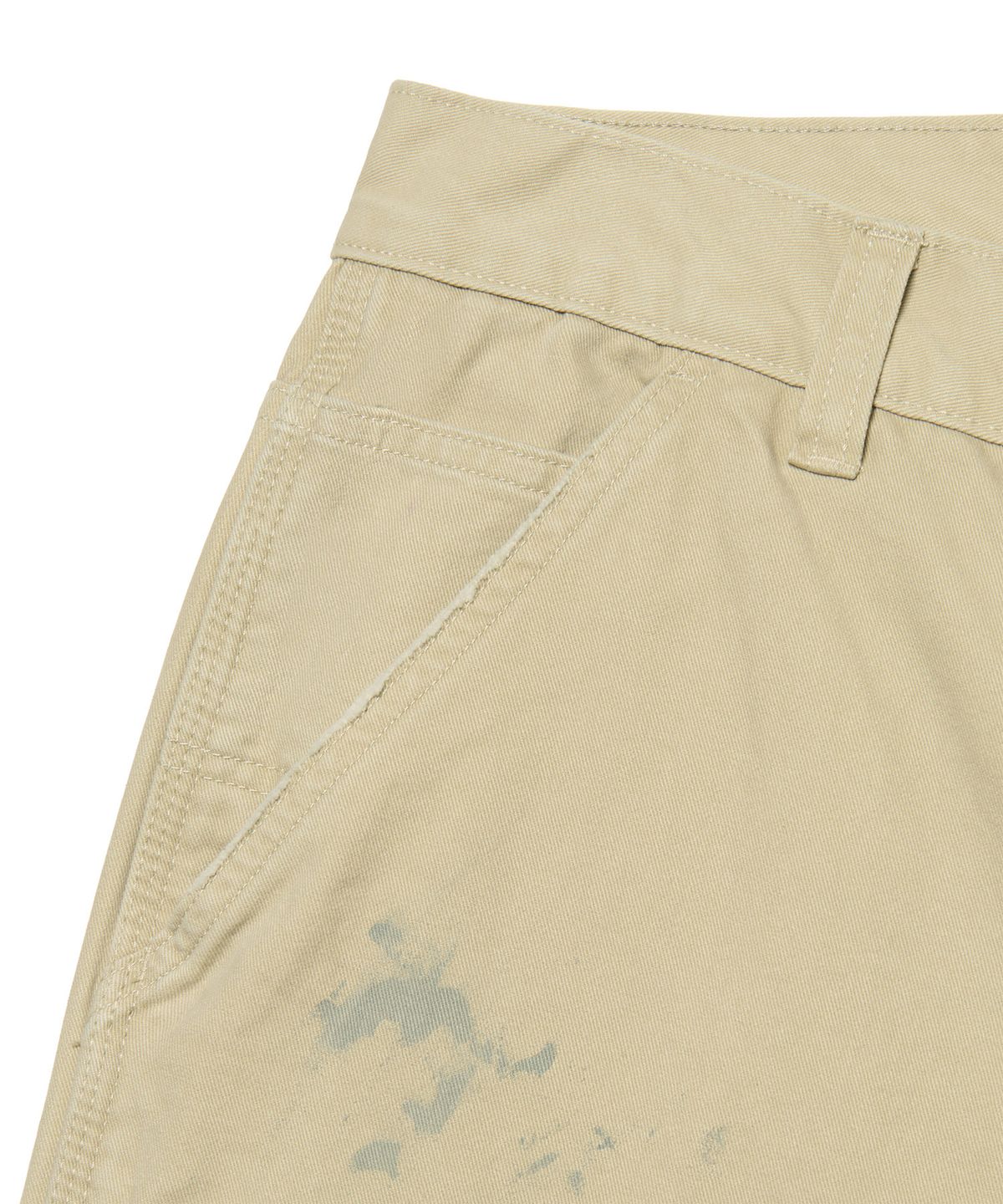 노매뉴얼(NOMANUAL) DAMAGED DOUBLE KNEE PANTS - SAND BEIGE