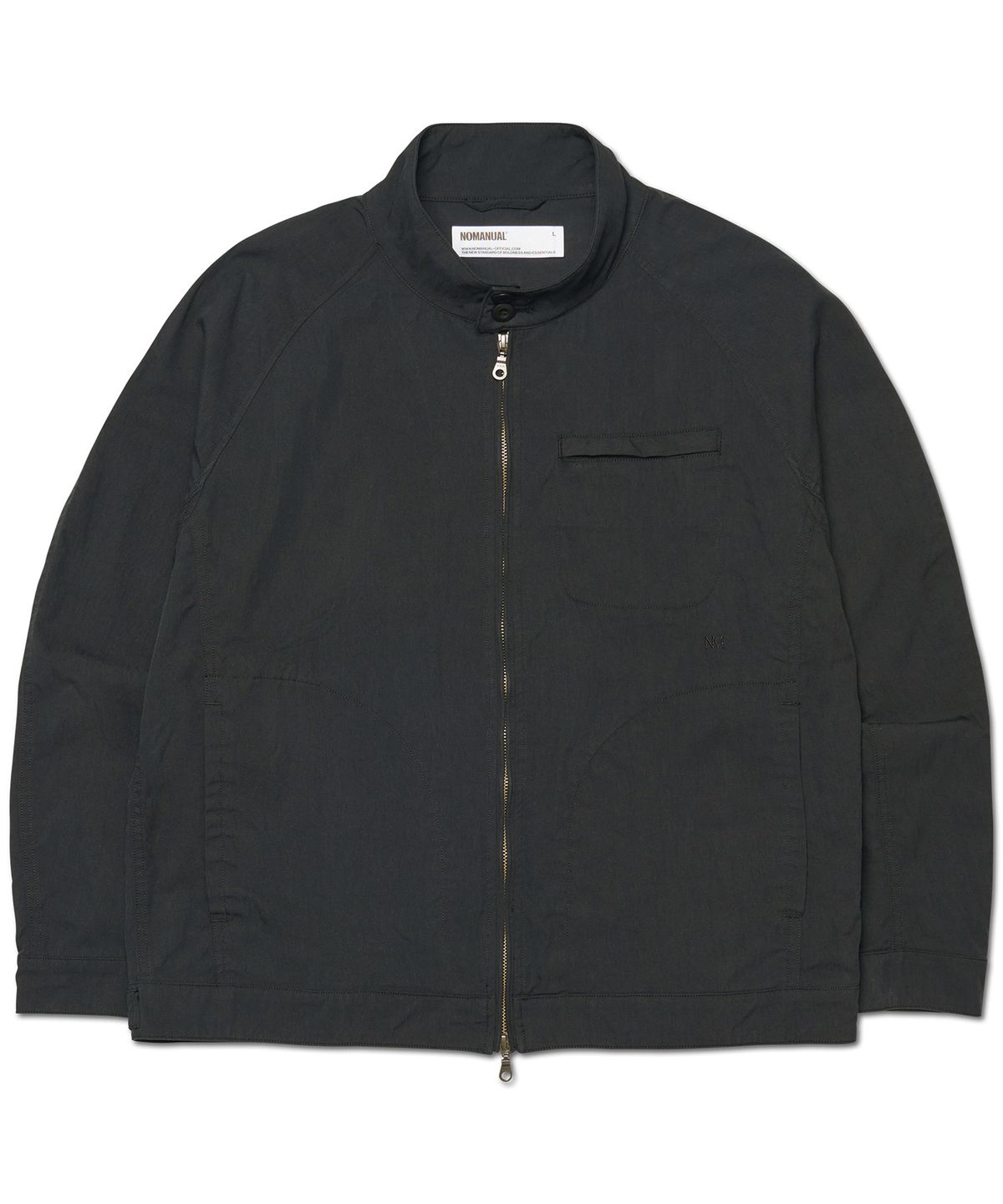 노매뉴얼(NOMANUAL) NEO HARRINGTON JACKET - WASHED BLACK