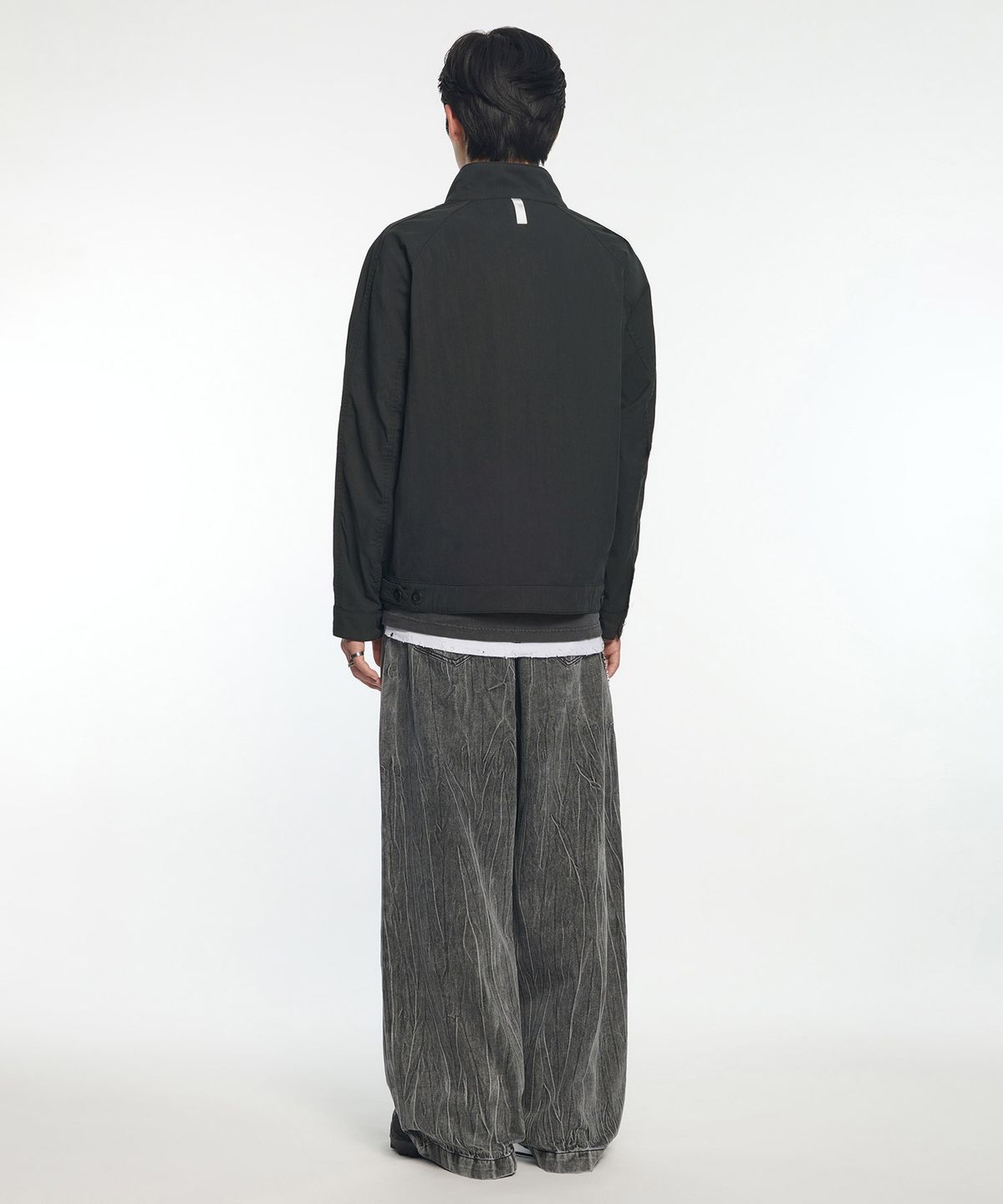 노매뉴얼(NOMANUAL) NEO HARRINGTON JACKET - WASHED BLACK