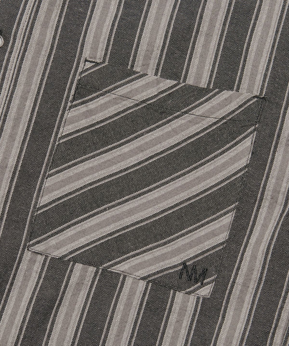 노매뉴얼(NOMANUAL) M.L STRIPE SHIRT - BLACK