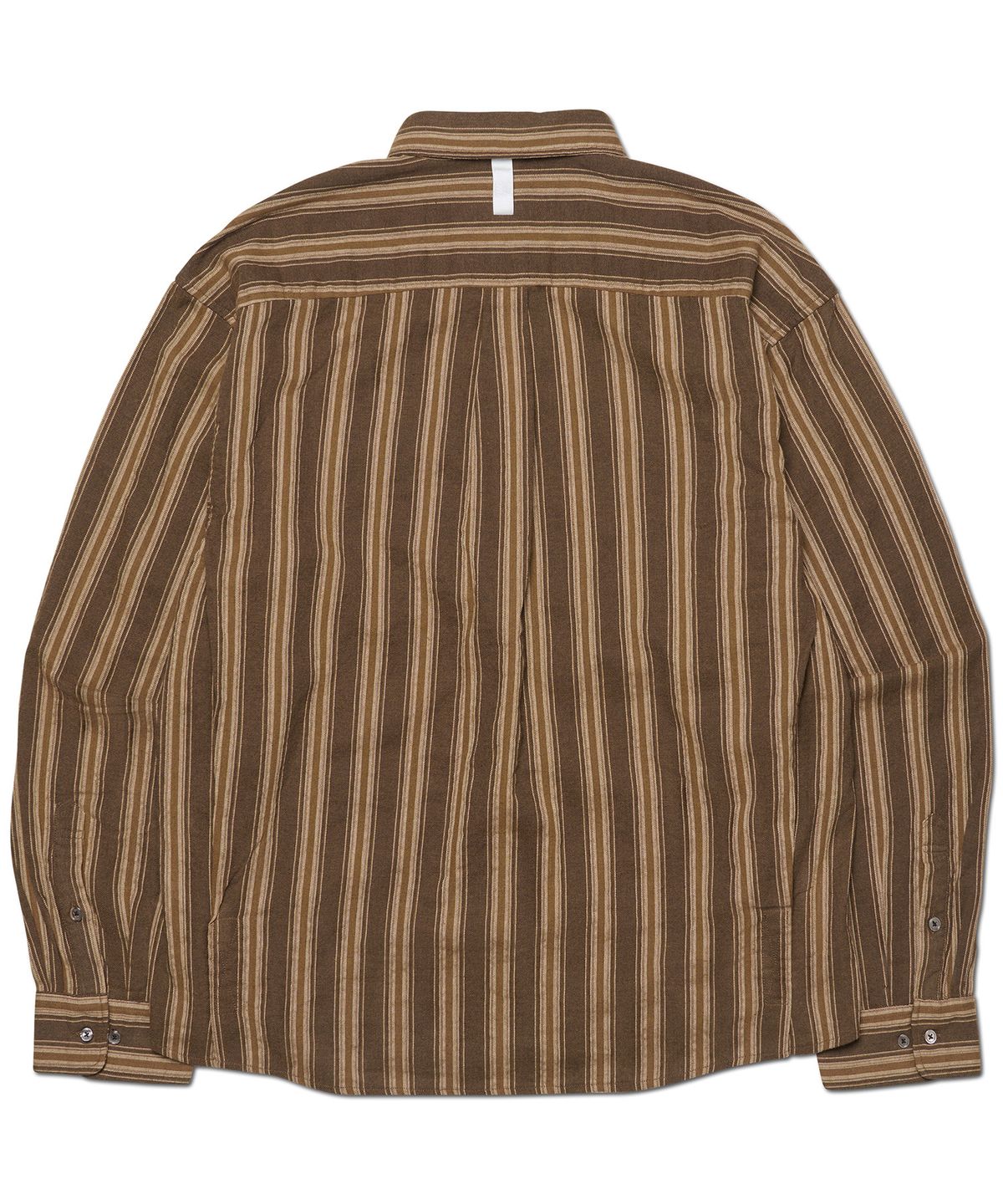 노매뉴얼(NOMANUAL) M.L STRIPE SHIRT - BROWN