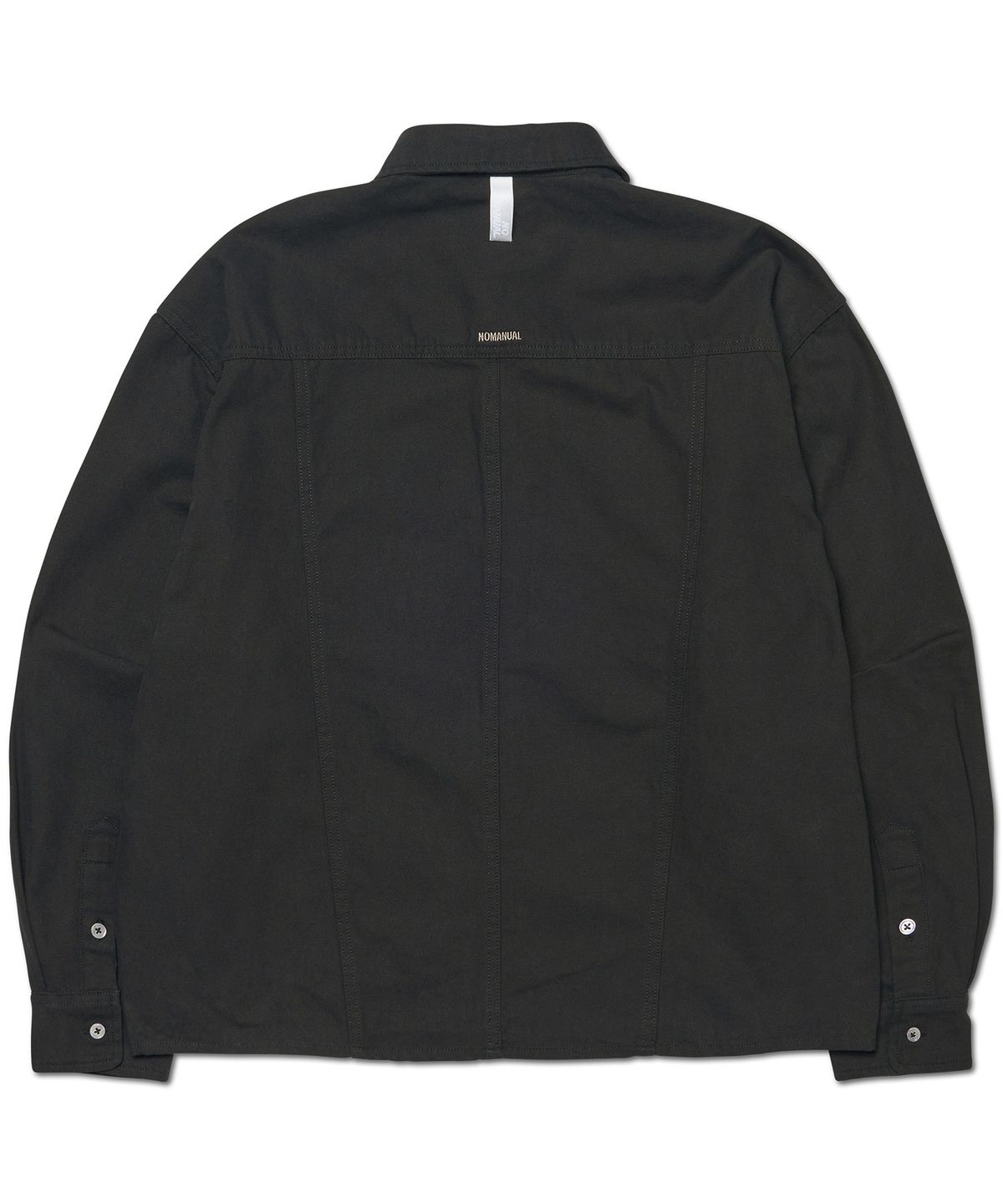 노매뉴얼(NOMANUAL) M.L CROP SHIRT - BLACK
