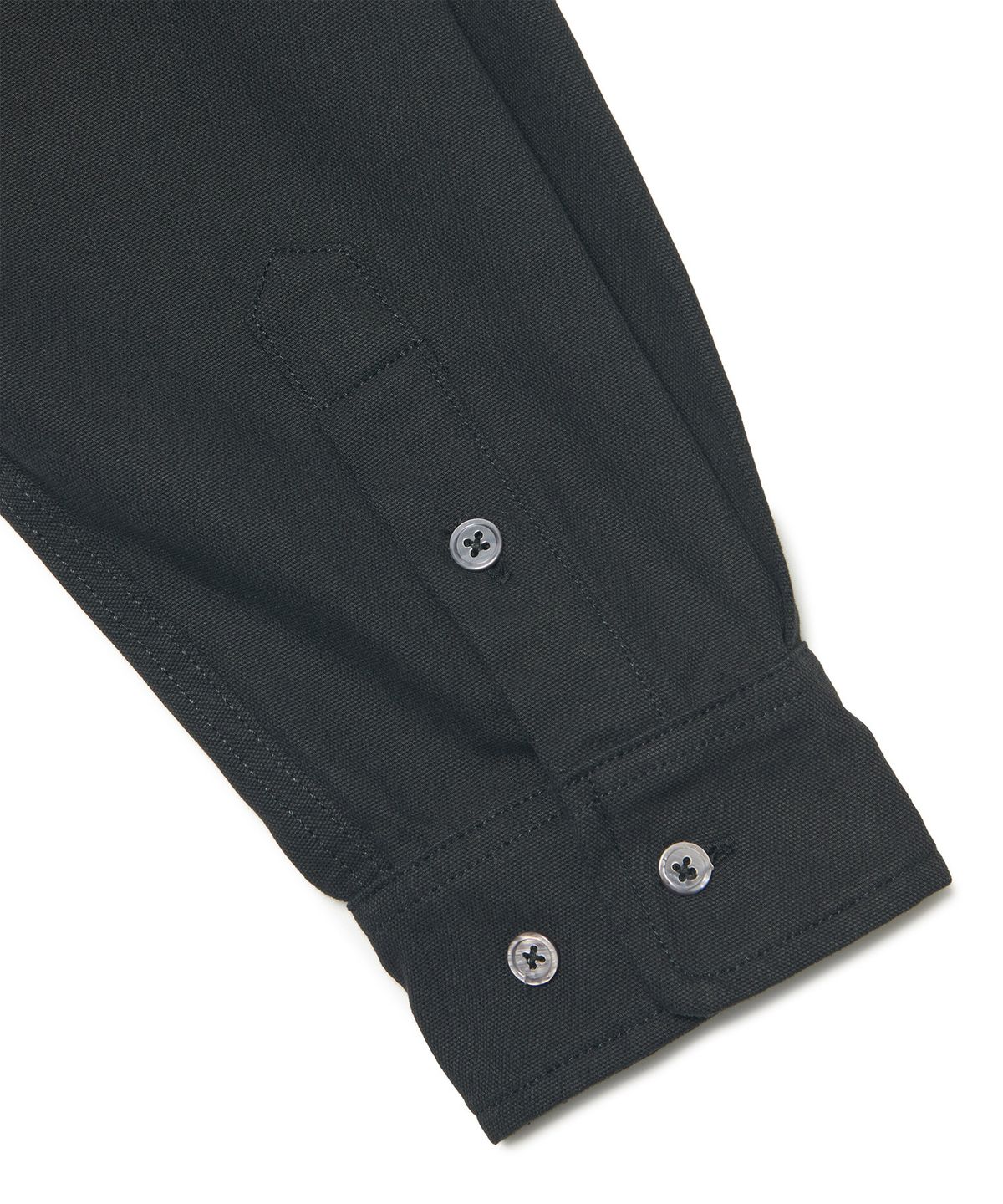 노매뉴얼(NOMANUAL) M.L CROP SHIRT - BLACK