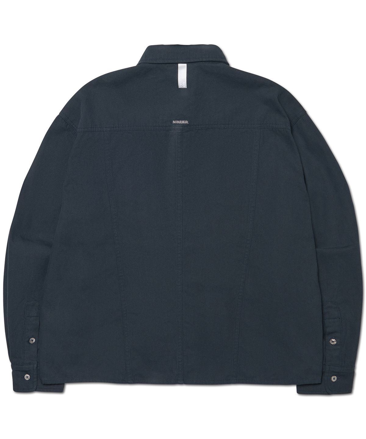 노매뉴얼(NOMANUAL) M.L CROP SHIRT - DARK NAVY
