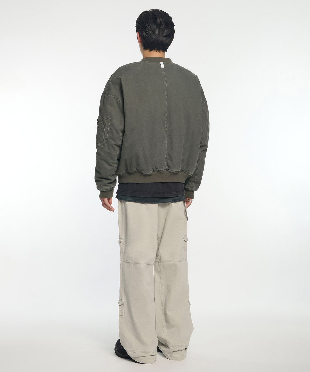 노매뉴얼(NOMANUAL) VTG UTILITY CARGO PANTS - WASHED GRAY