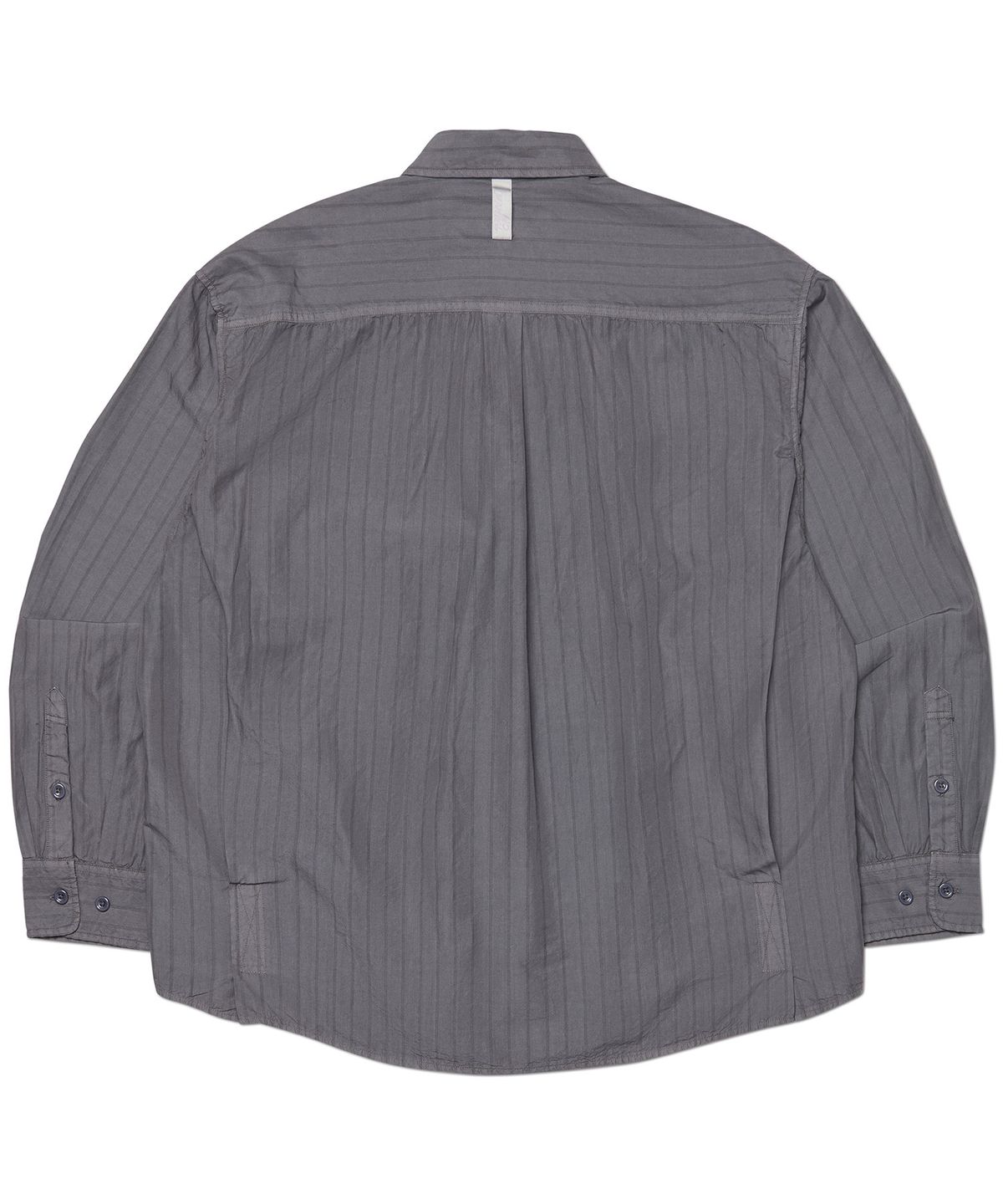 노매뉴얼(NOMANUAL) DYED STRIPED SHIRT - DYED PURPLE