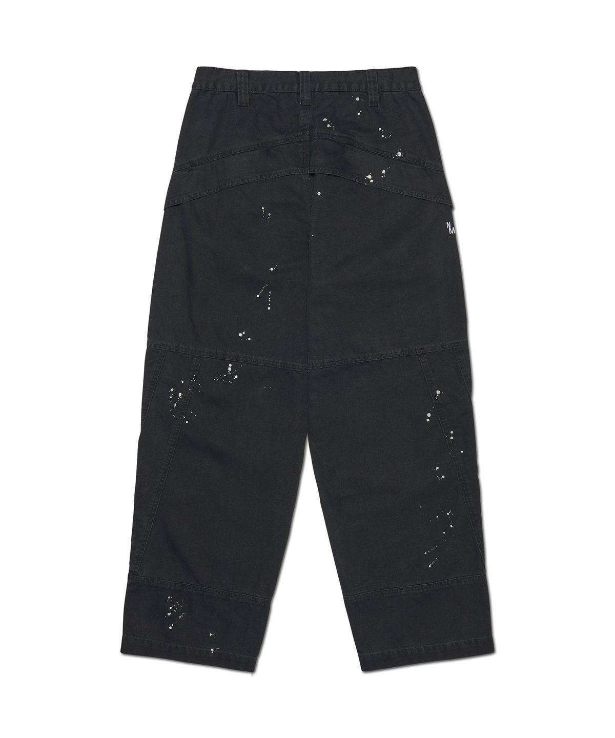 노매뉴얼(NOMANUAL) PAINTED WORK PANTS - WASHED BLACK