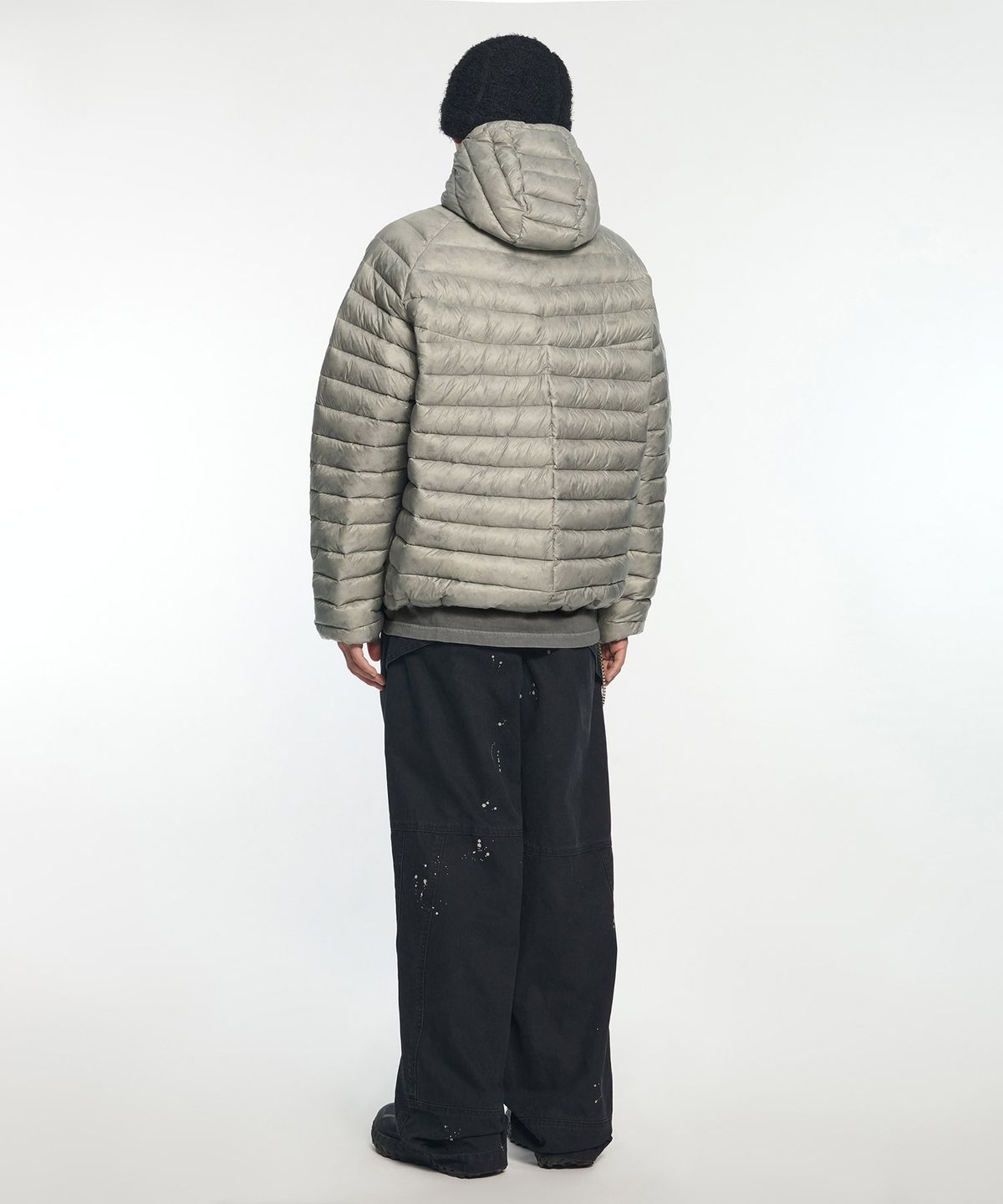 노매뉴얼(NOMANUAL) PAINTED WORK PANTS - WASHED BLACK