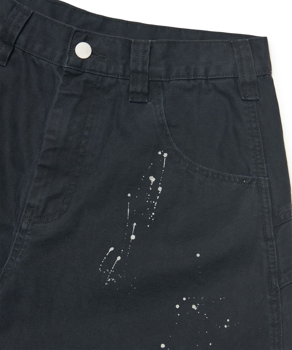 노매뉴얼(NOMANUAL) PAINTED WORK PANTS - WASHED BLACK