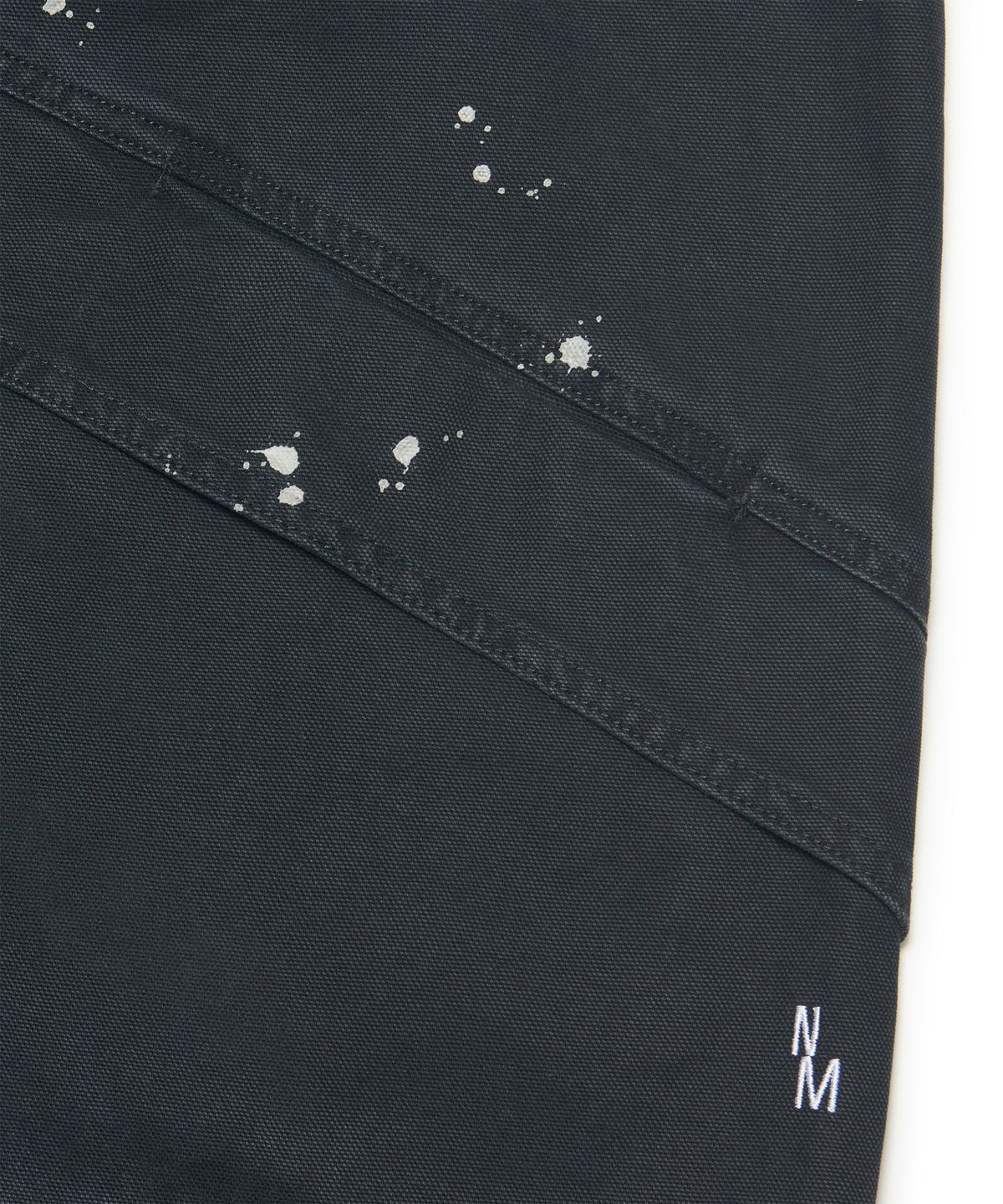 노매뉴얼(NOMANUAL) PAINTED WORK PANTS - WASHED BLACK