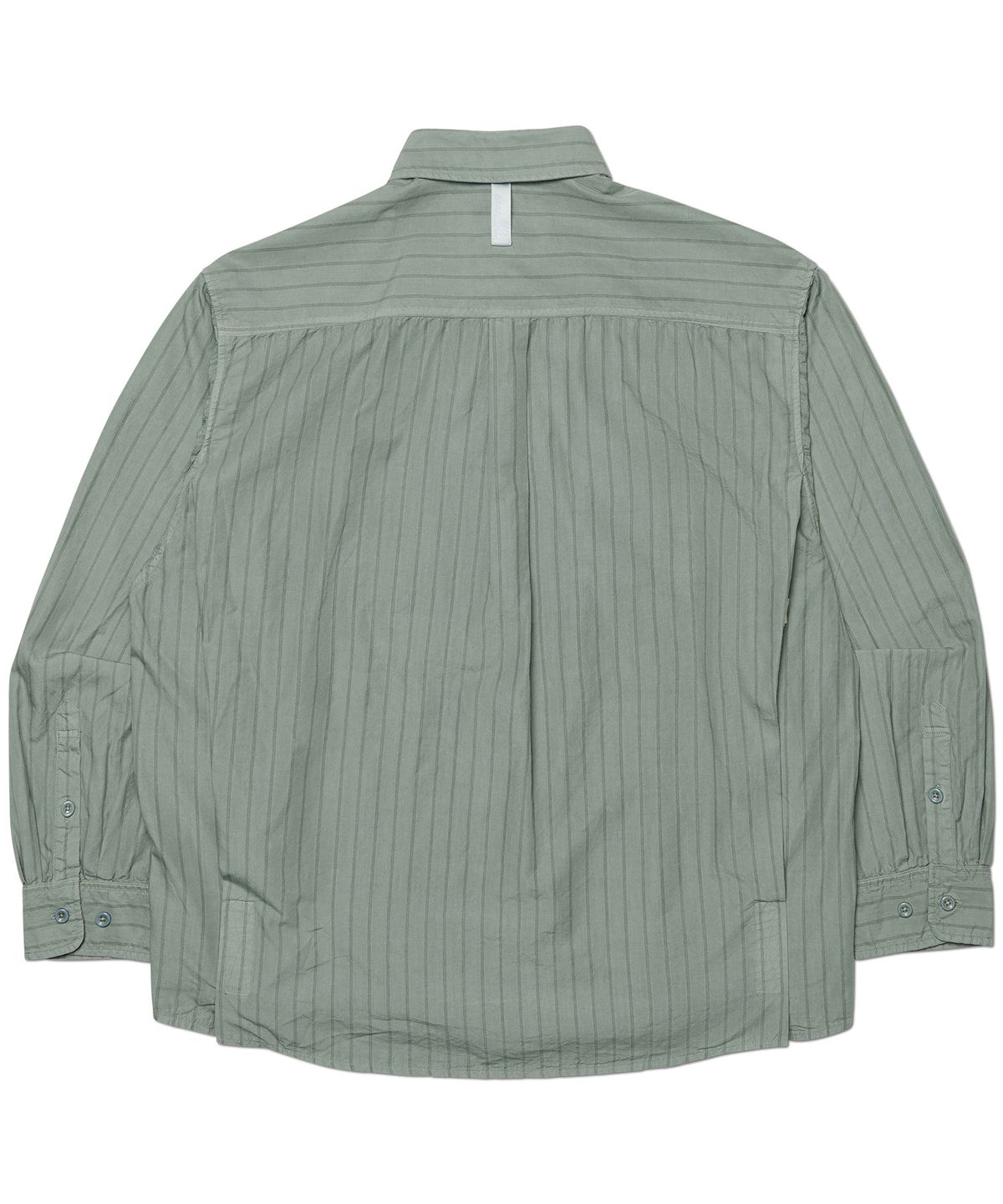 노매뉴얼(NOMANUAL) DYED STRIPED SHIRT - DYED CHARCOAL