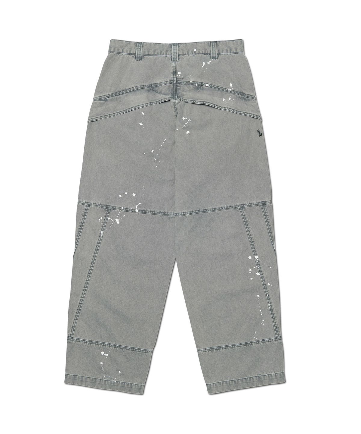 노매뉴얼(NOMANUAL) PAINTED WORK PANTS - WASHED GRAY