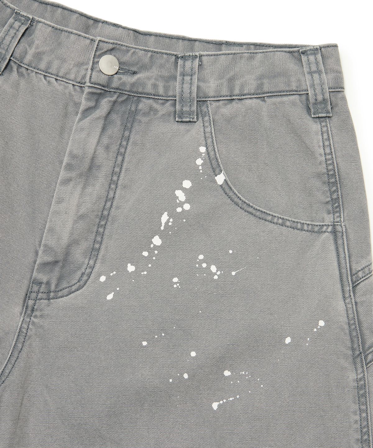 노매뉴얼(NOMANUAL) PAINTED WORK PANTS - WASHED GRAY