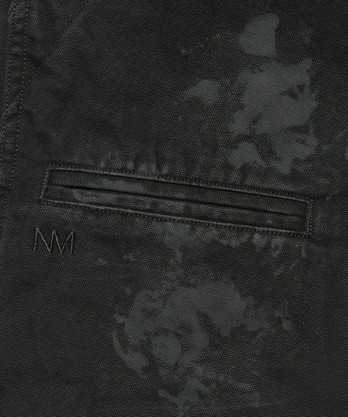 노매뉴얼(NOMANUAL) SPLATTER CARGO PANTS - WASHED BLACK