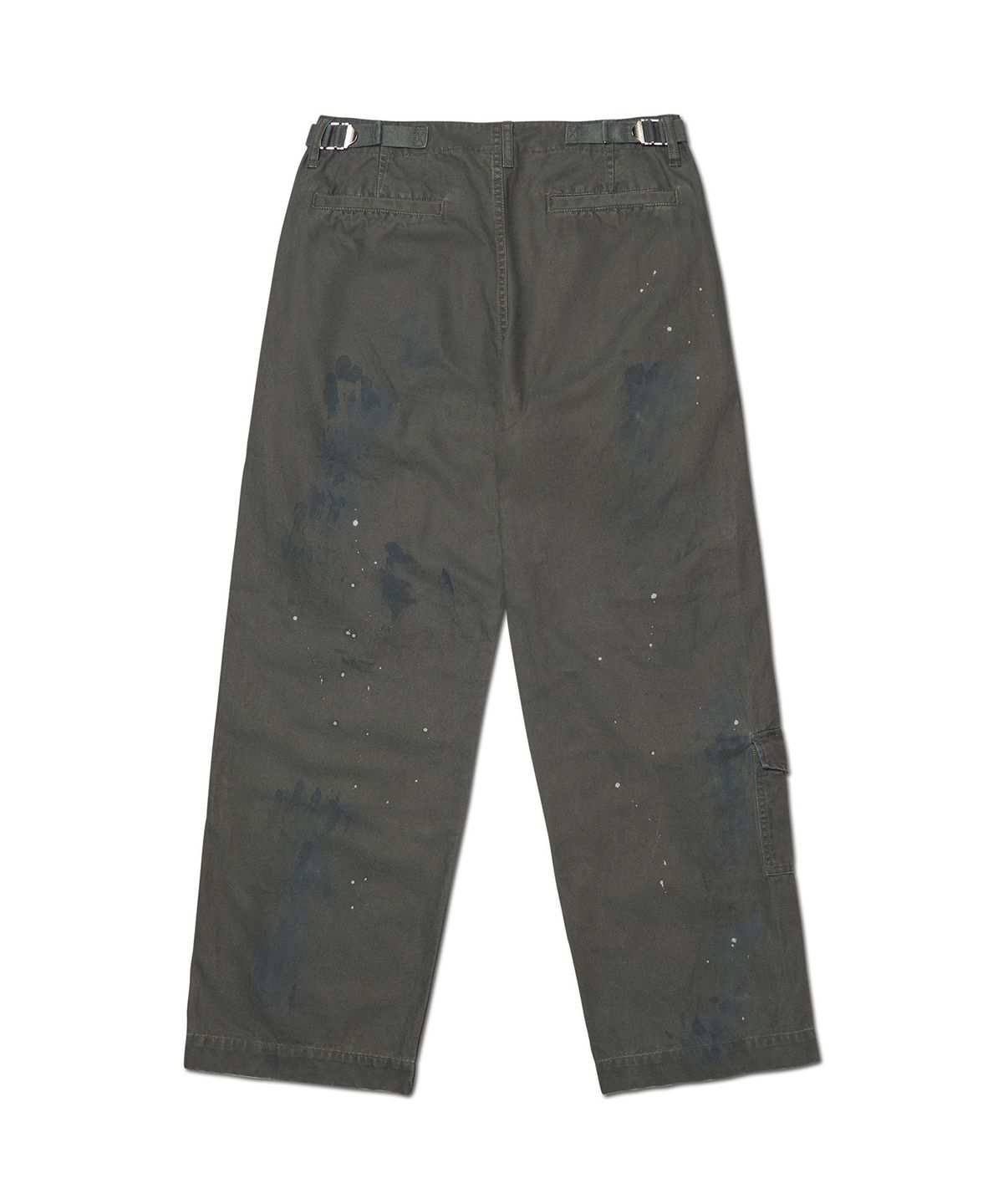 노매뉴얼(NOMANUAL) SPLATTER CARGO PANTS - WASHED CHARCOAL