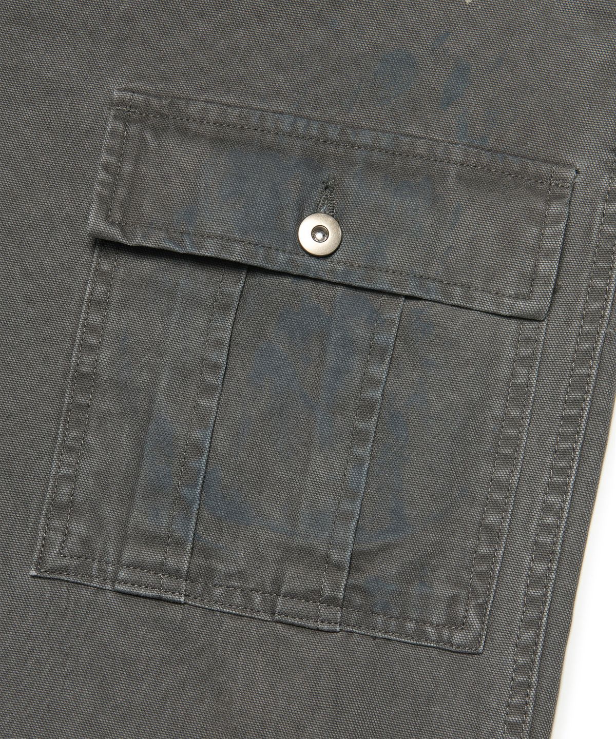 노매뉴얼(NOMANUAL) SPLATTER CARGO PANTS - WASHED CHARCOAL