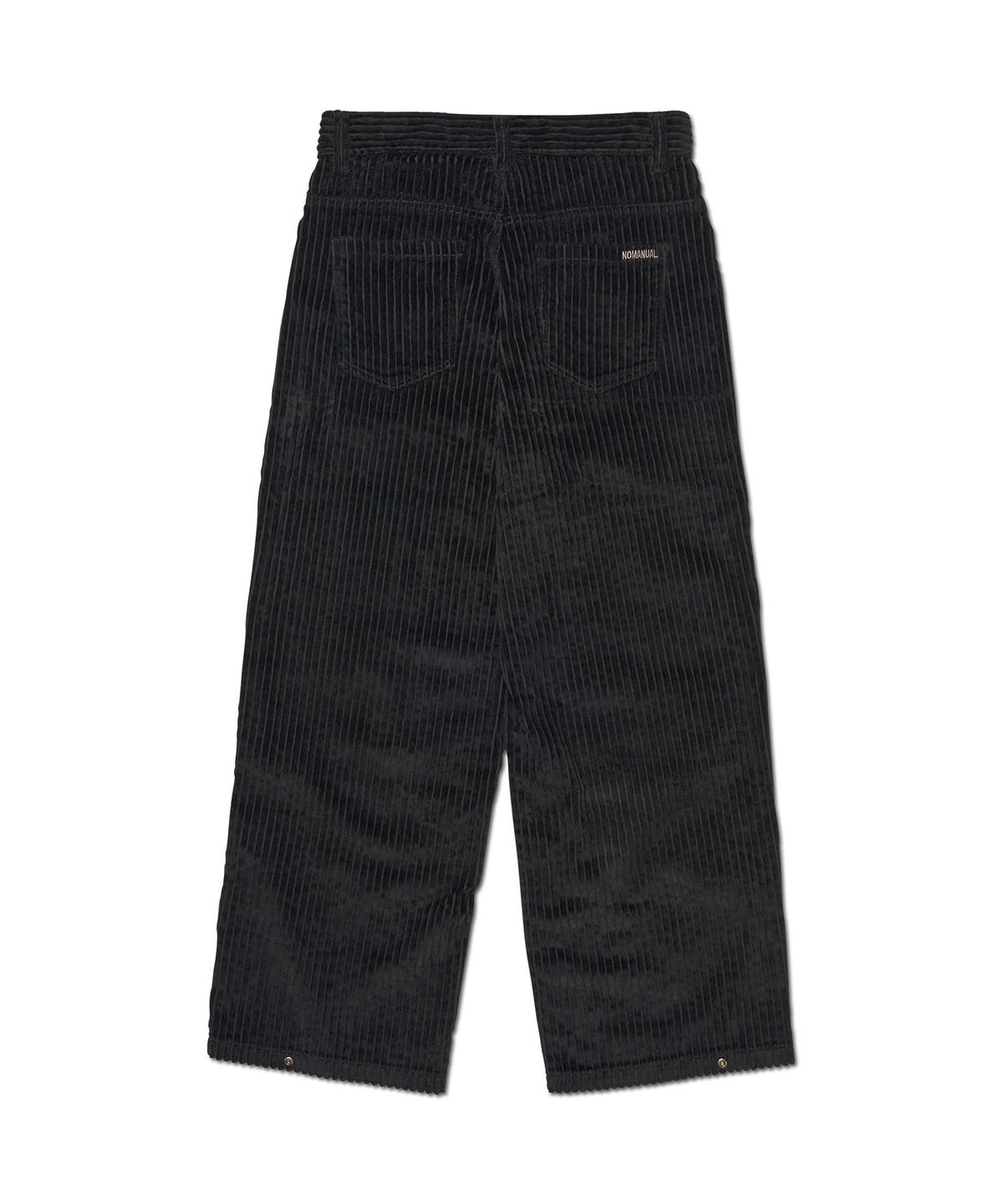 노매뉴얼(NOMANUAL) HEAVY WALE CORDUROY PANTS - BLACK