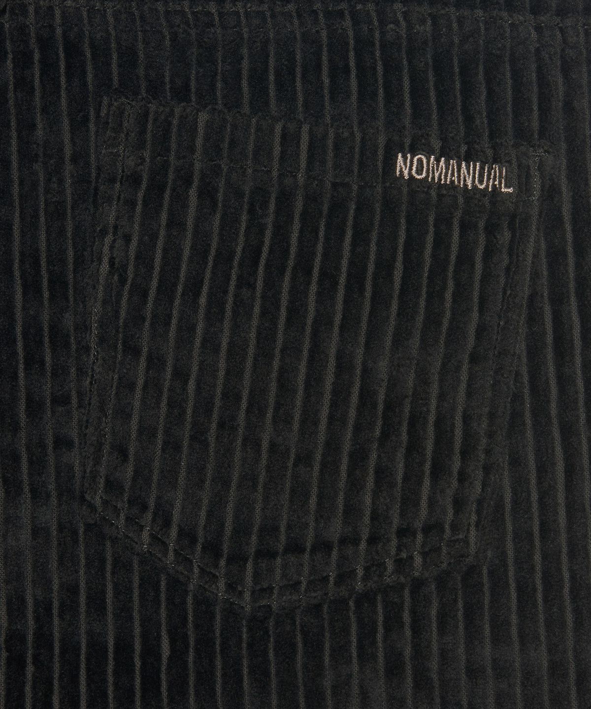 노매뉴얼(NOMANUAL) HEAVY WALE CORDUROY PANTS - BLACK