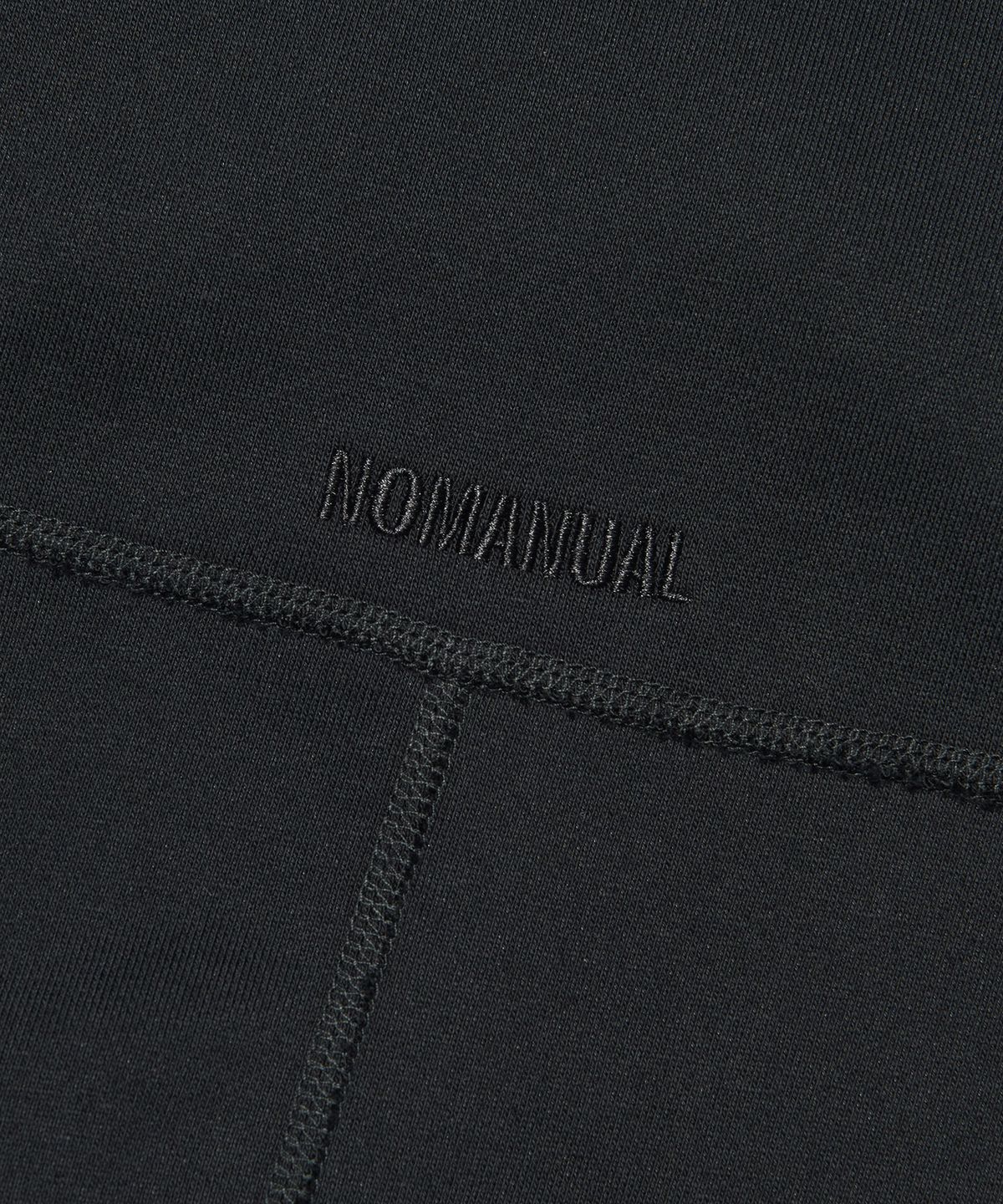 노매뉴얼(NOMANUAL) C.L WAFFLE JERSEY - BLACK
