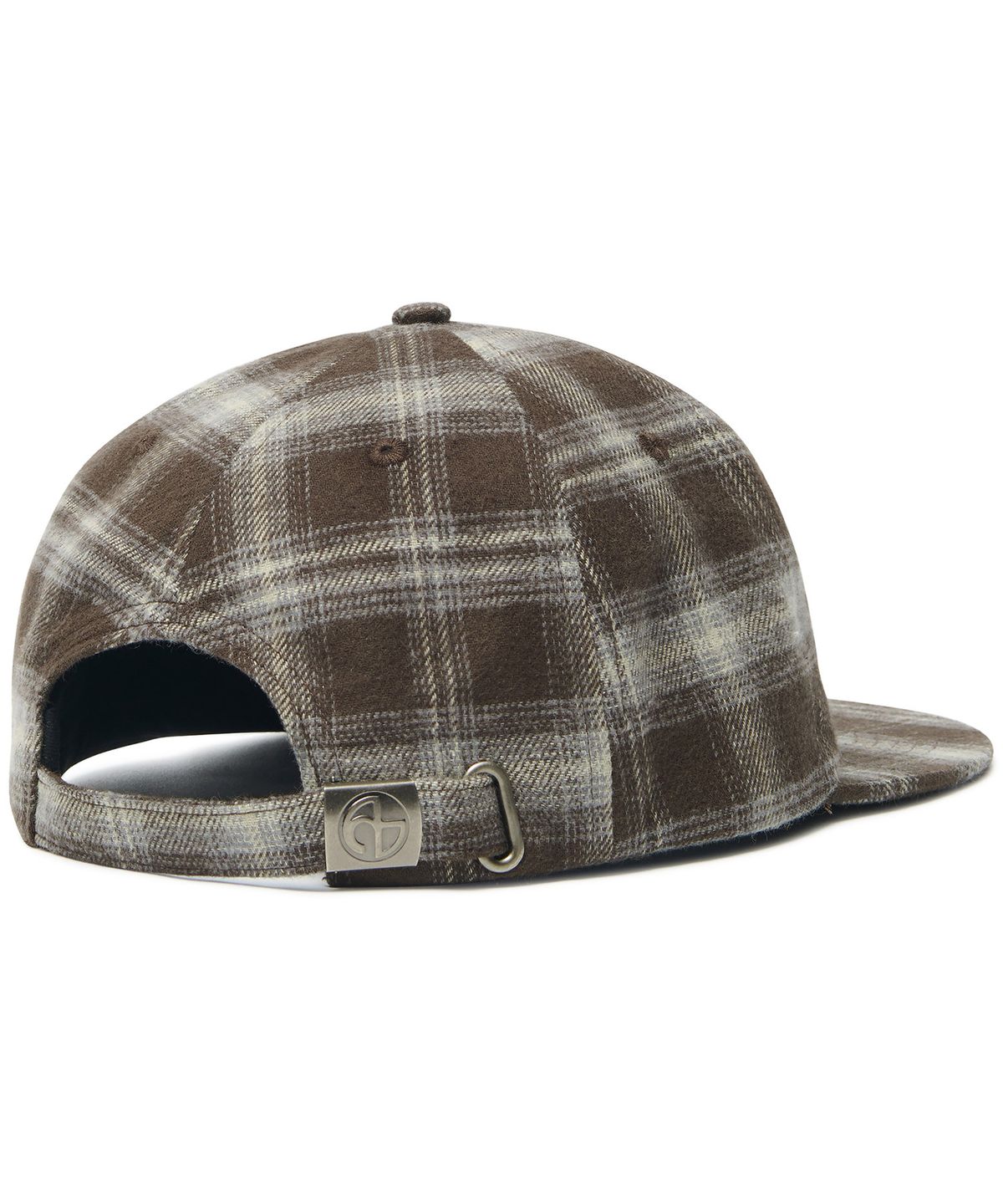노매뉴얼(NOMANUAL) N.R CHECK BALL CAP - BROWN