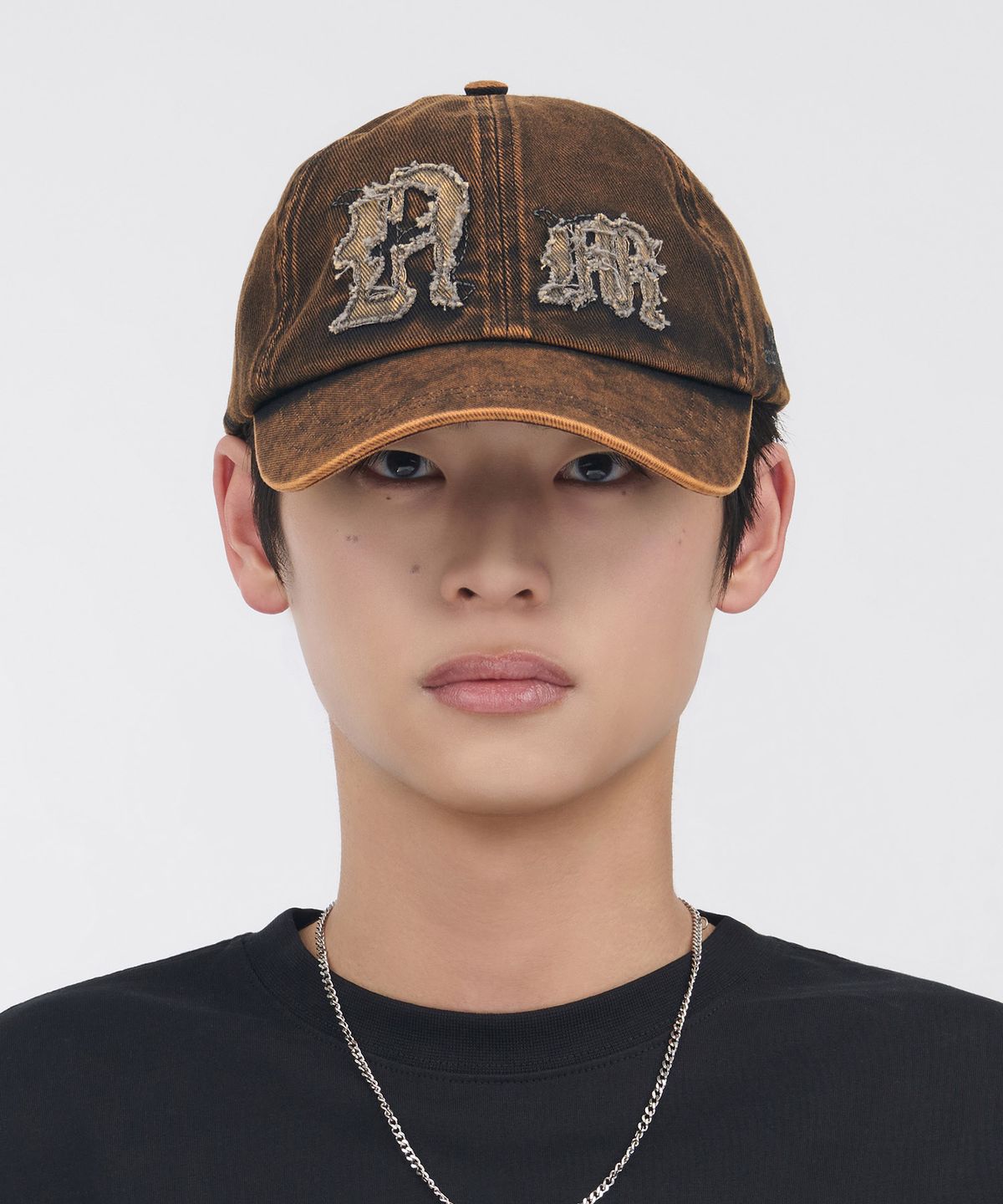 노매뉴얼(NOMANUAL) NM DAMAGED PATCH BALL CAP - WASHED BLACK